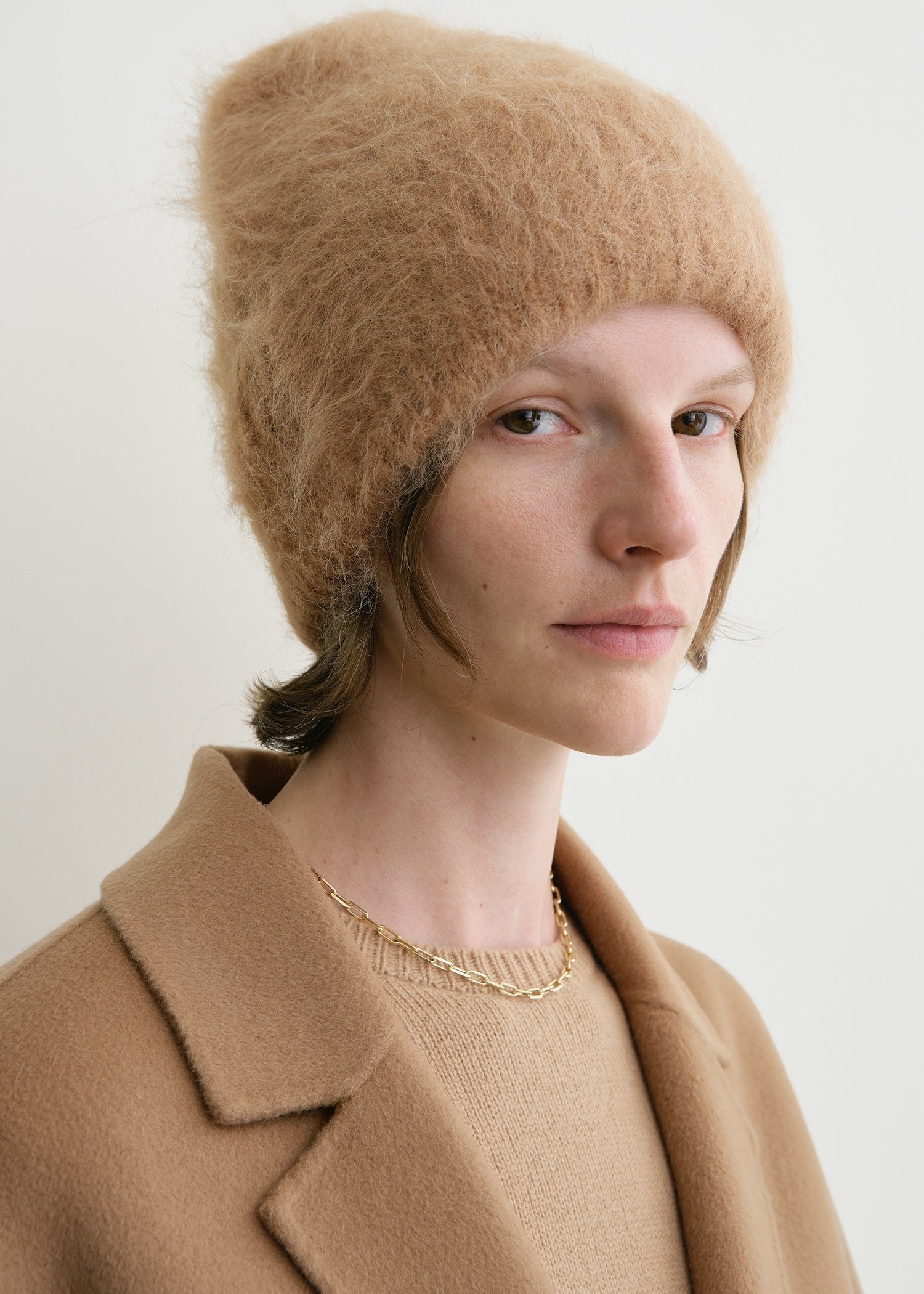 Alpaca knit beanie camel melange - 2