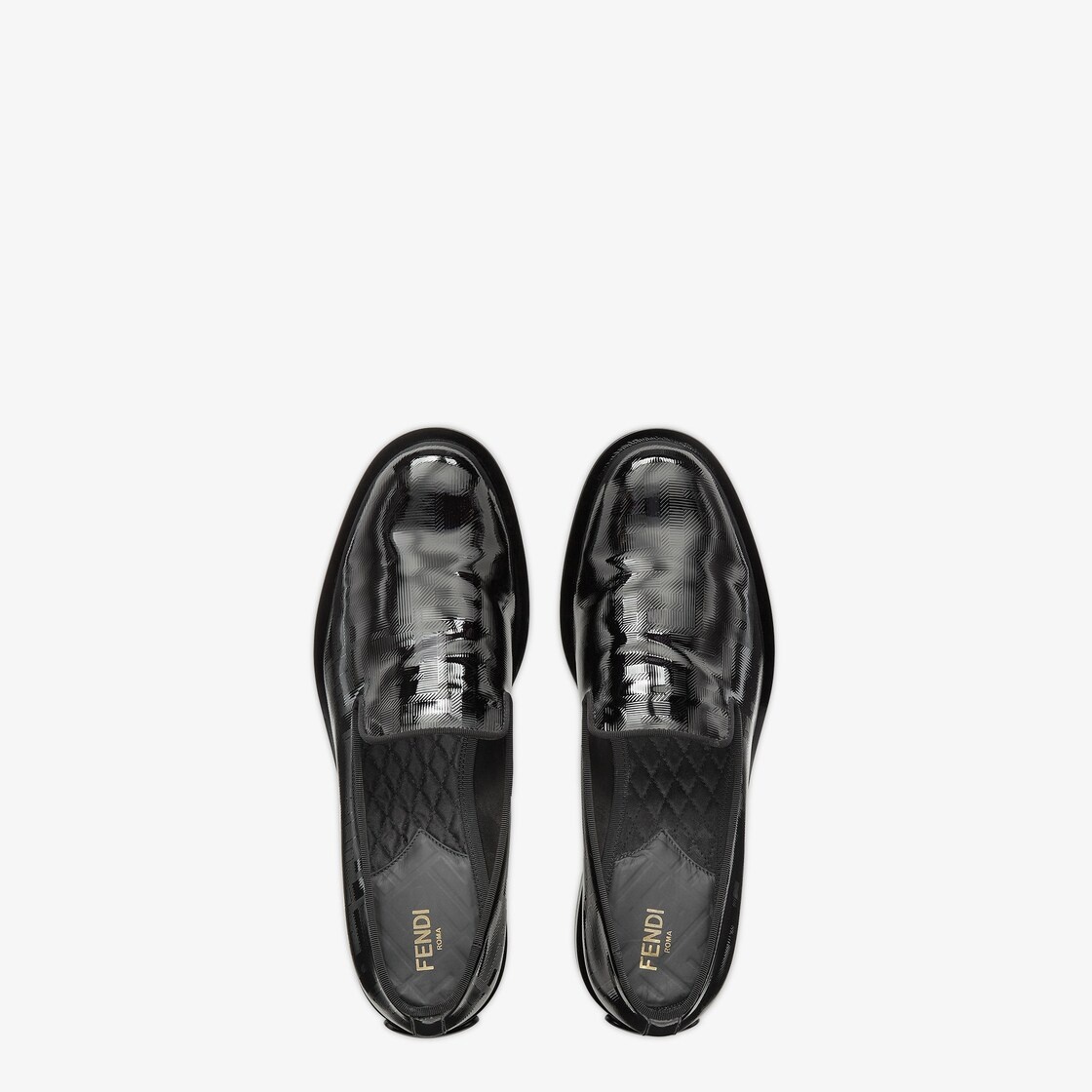 Black patent leather slippers - 4