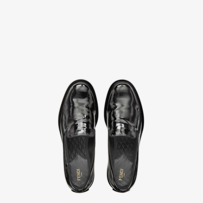 Black patent leather slippers 4