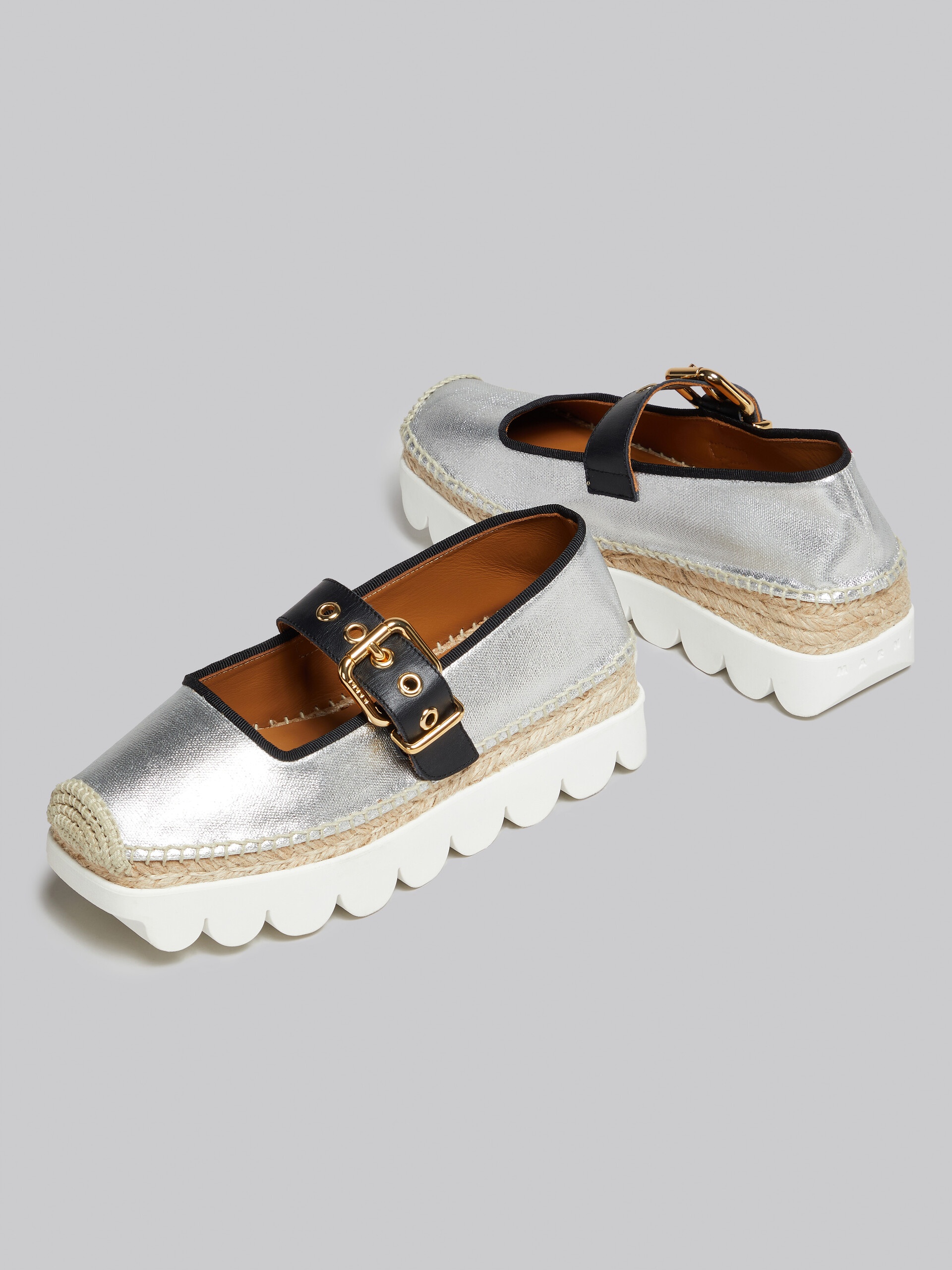 SILVER CANVAS PETAL ESPADRILLAS - 5