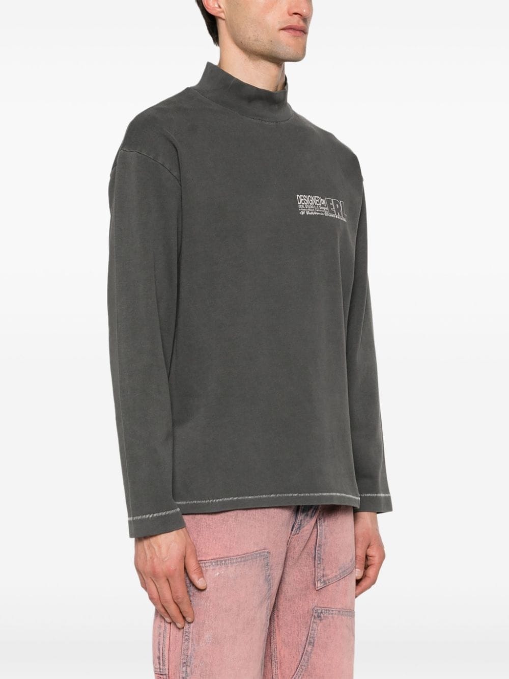 logo-printed longsleeved T-shirt - 3
