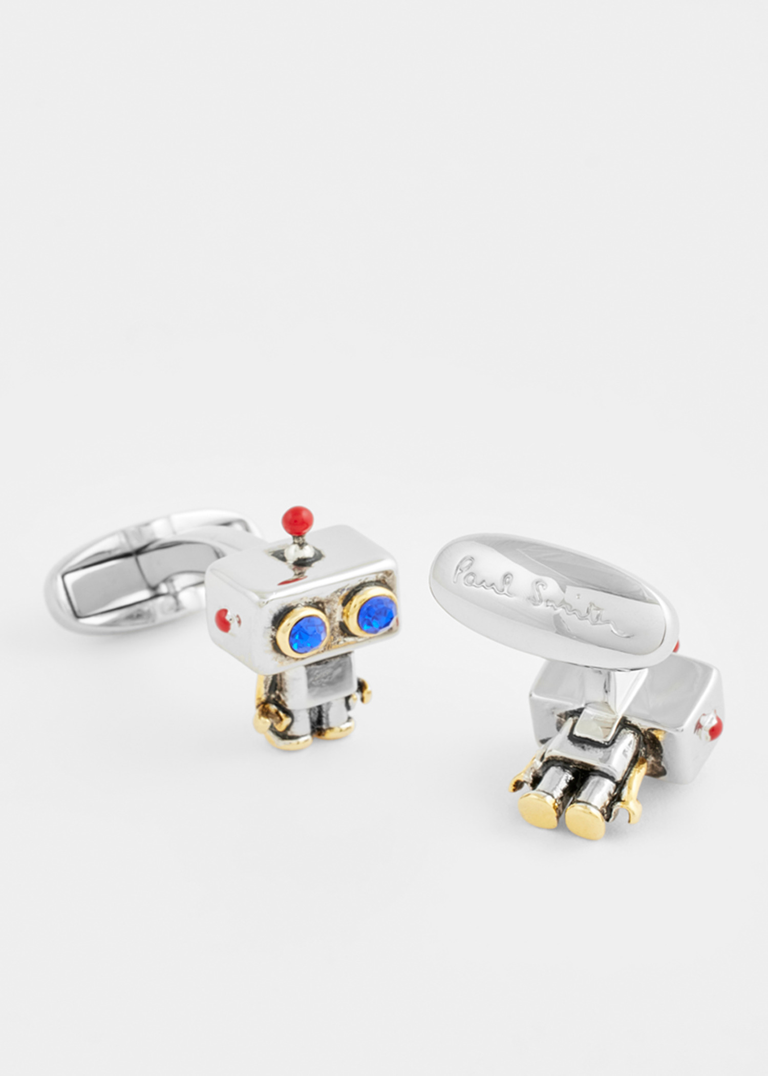 Red and Blue Robot Cufflinks - 2