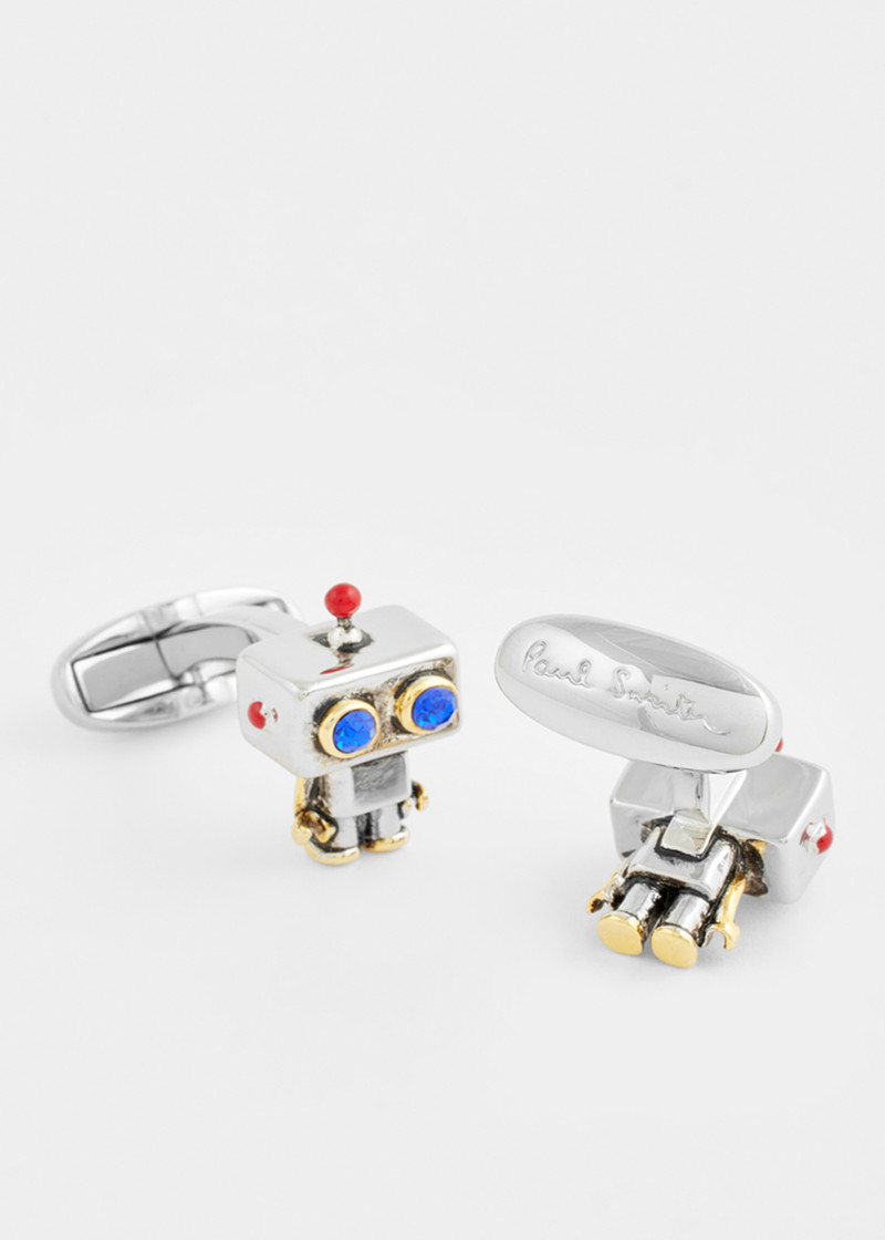 Paul Smith Red and Blue Robot Cufflinks outlook