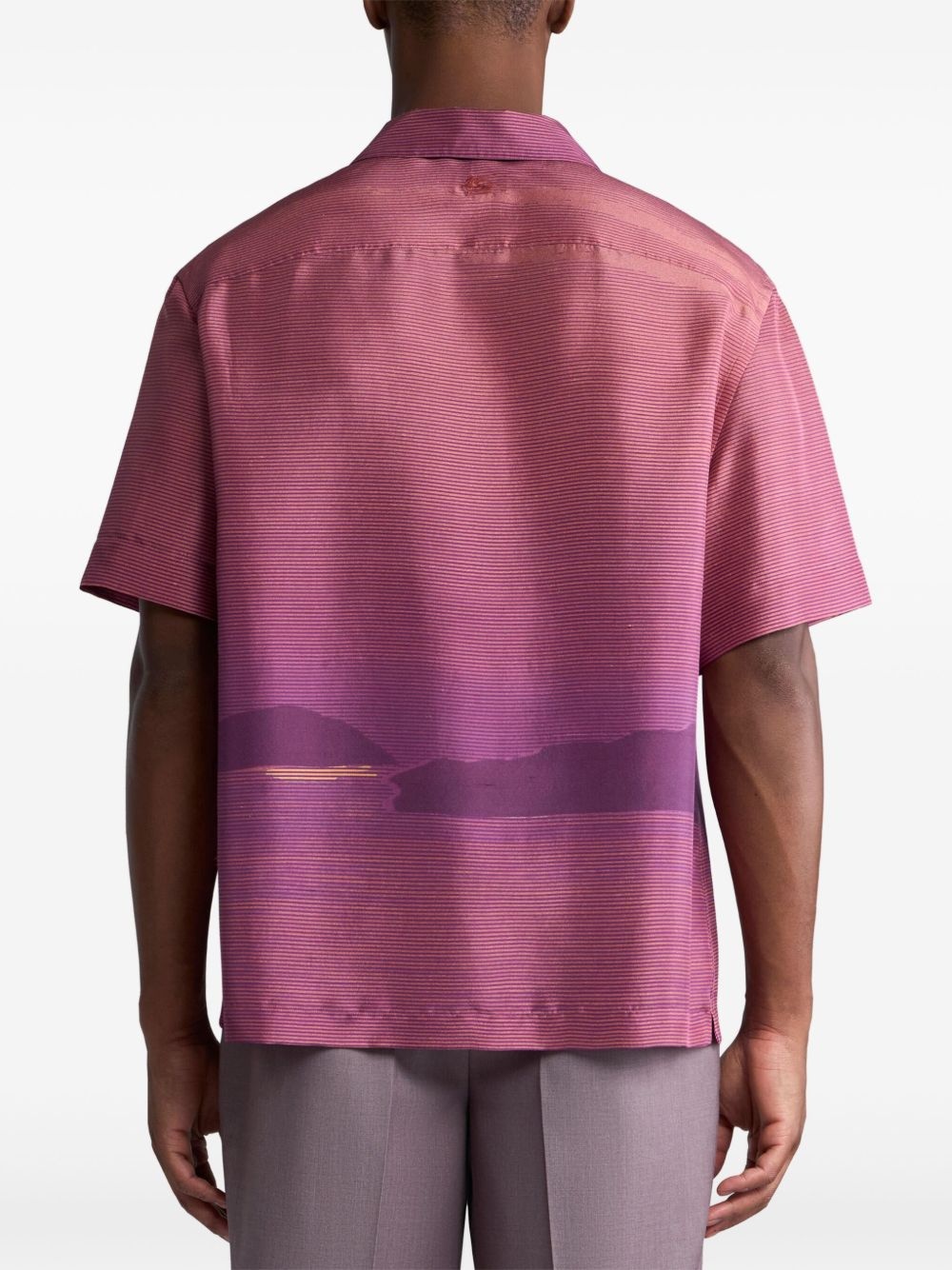 sunset-print shirt - 4