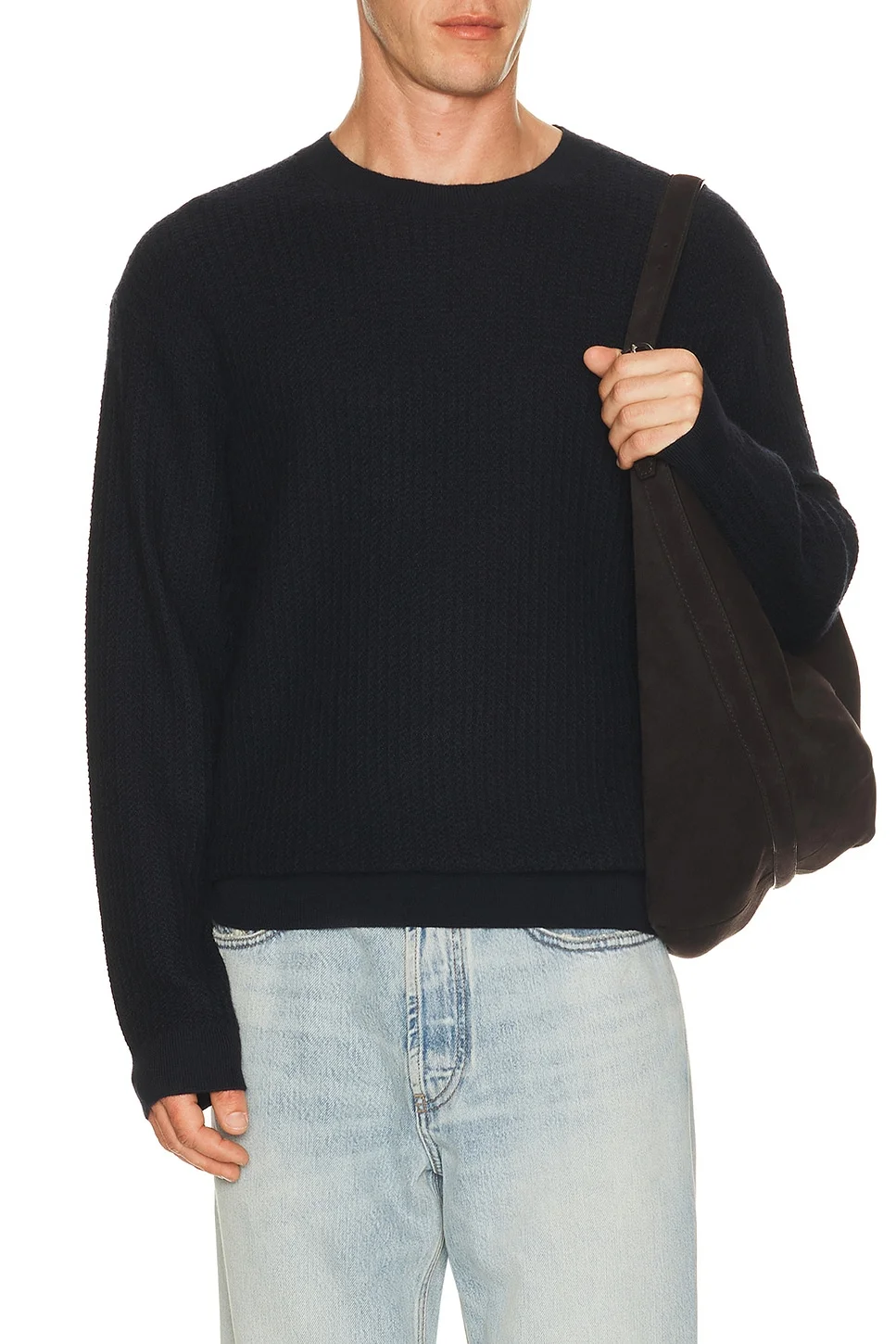 Textured Crewneck Sweater - 1