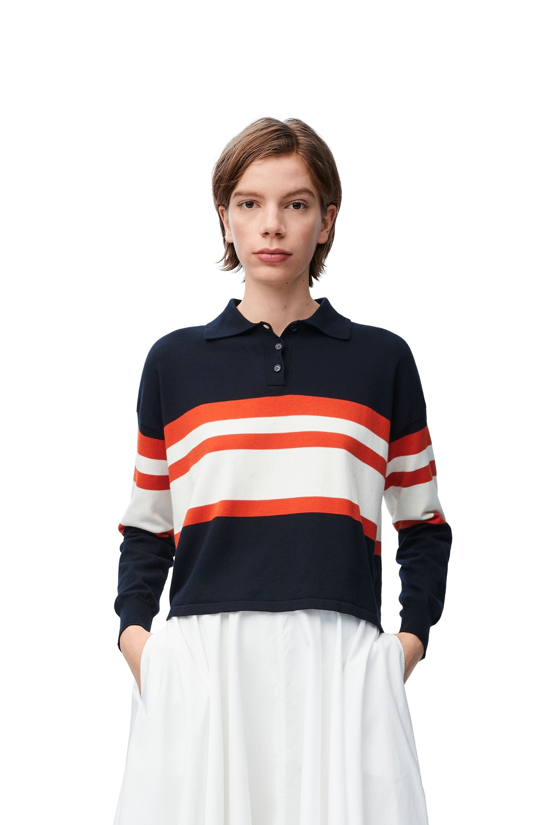 Polo sweater in cotton - 3