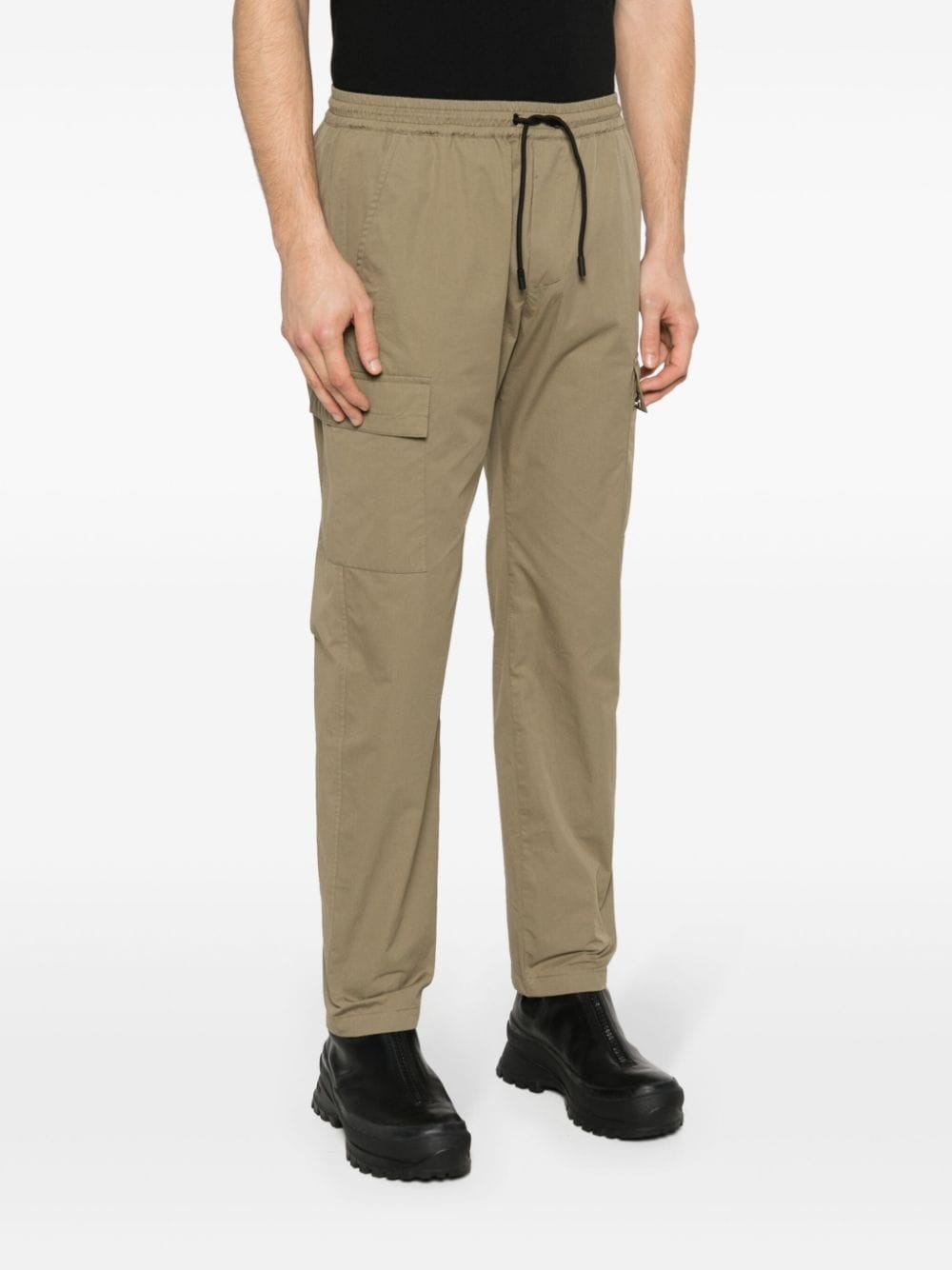drawstring-fastening cargo pants - 3