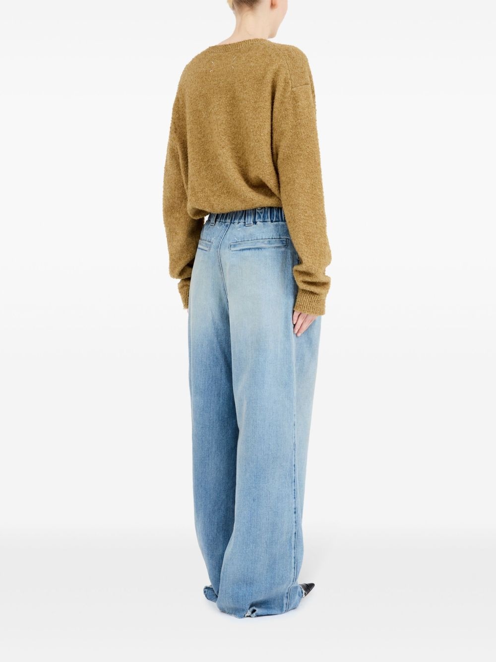 cotton wide-leg jeans - 4