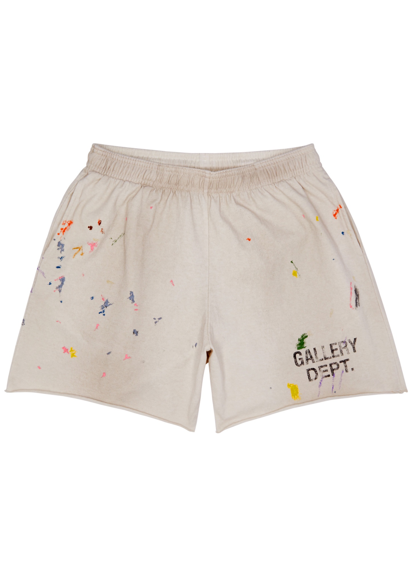 Insomnia paint-splattered cotton shorts - 1