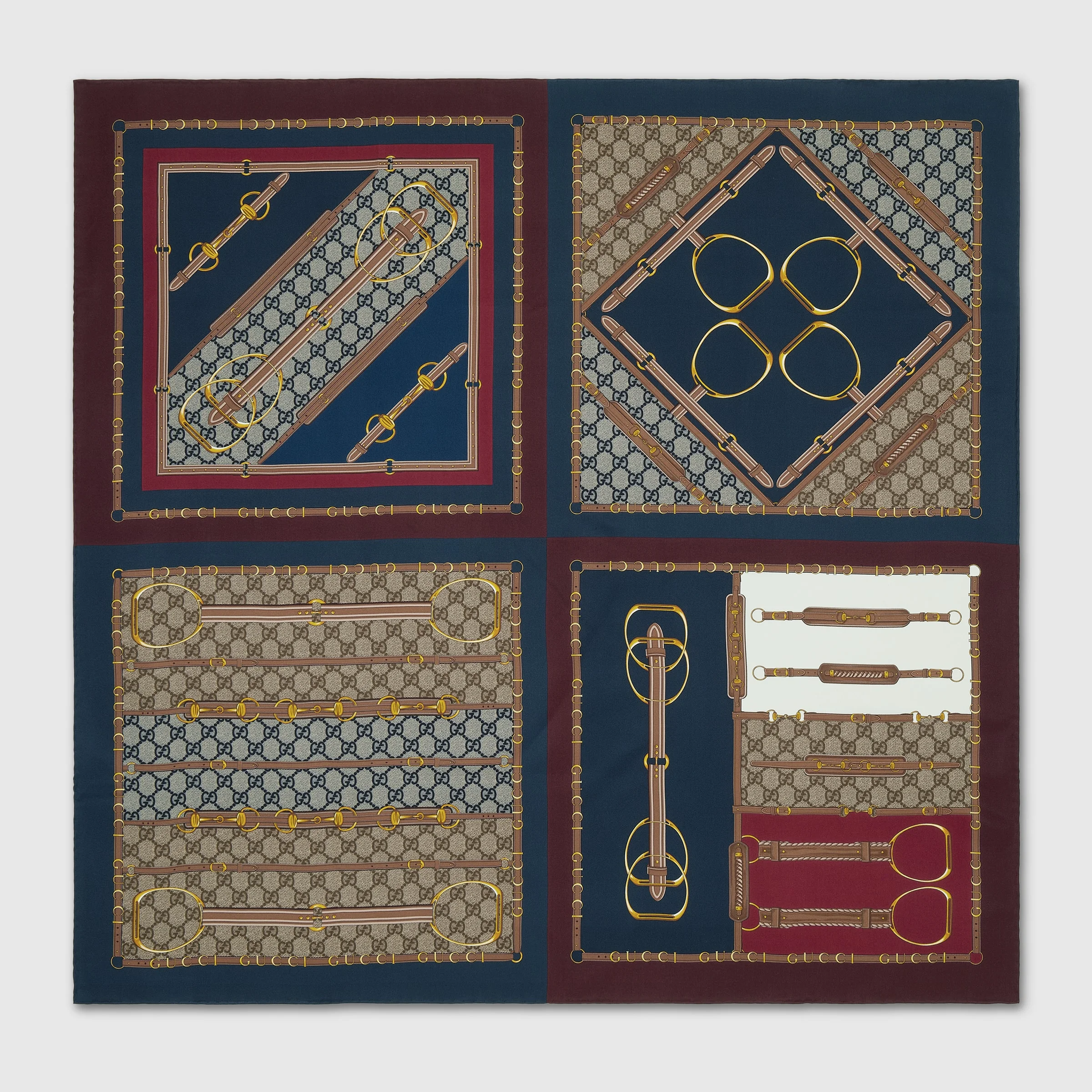 Printed silk twill carré - 1