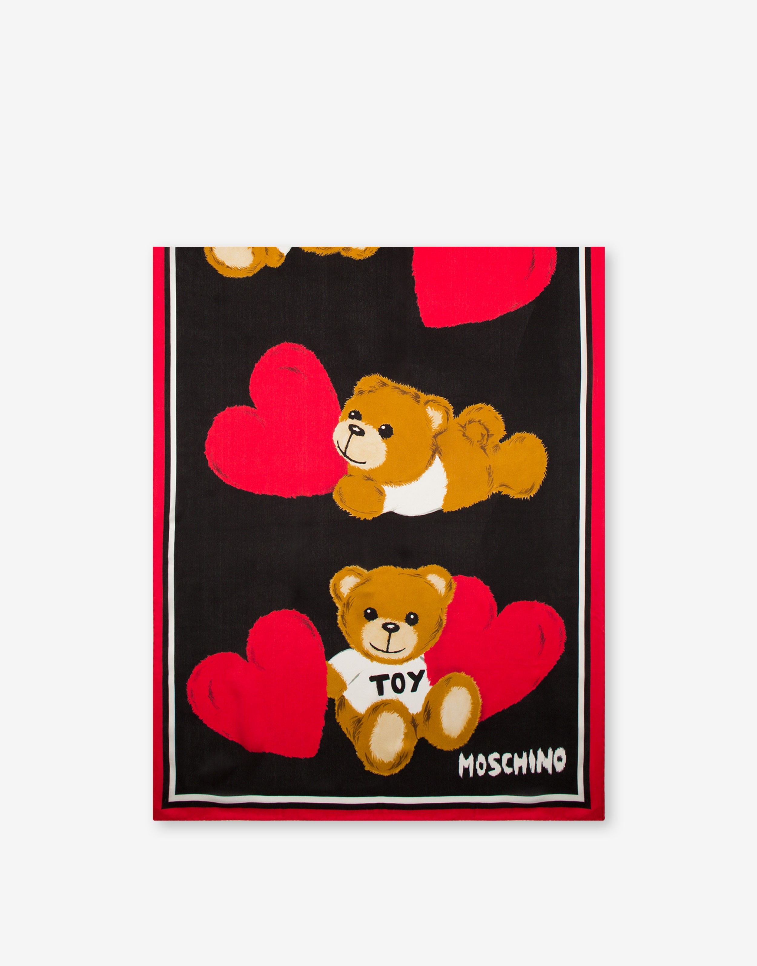 LOVELY TEDDY BEAR SILK SCARF - 1