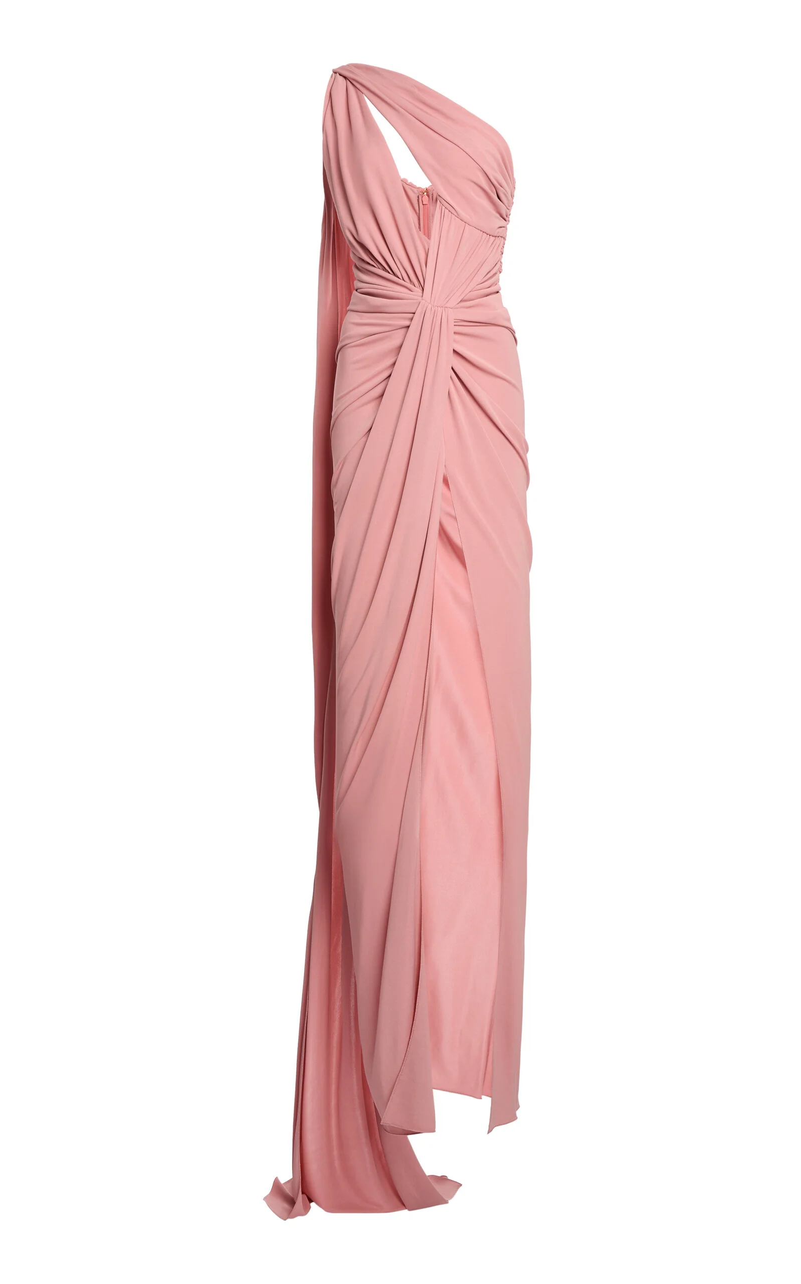 Jersey Draped Sleeveless Long Dress light pink - 1