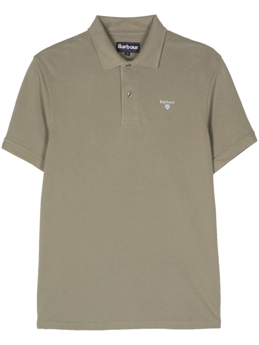 logo-embroidered cotton polo shirt - 1