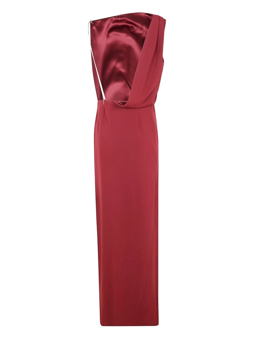 draped one-shoulder maxi dress - 2