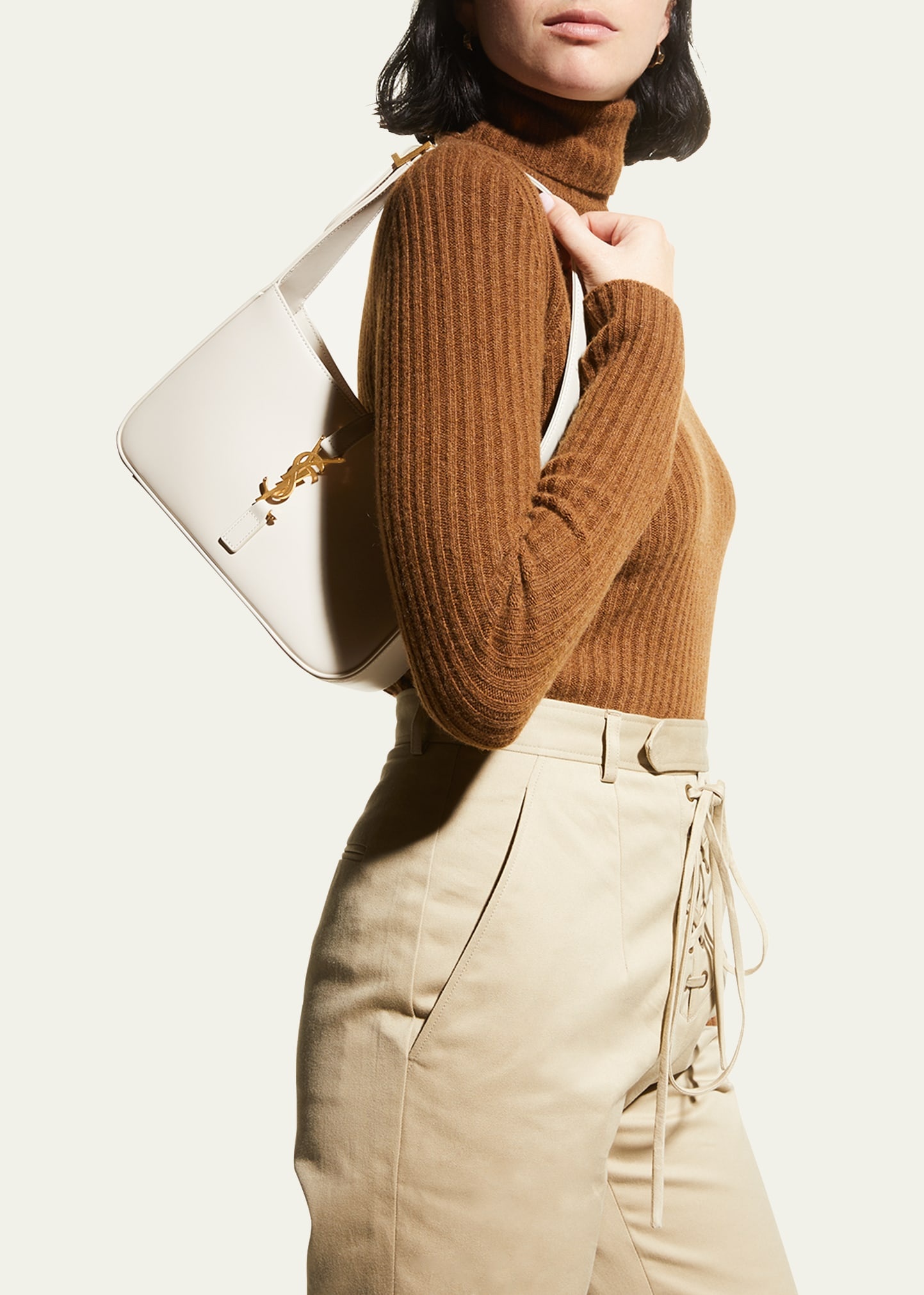 Le 5 A 7 Leather Hobo Shoulder Bag - 5