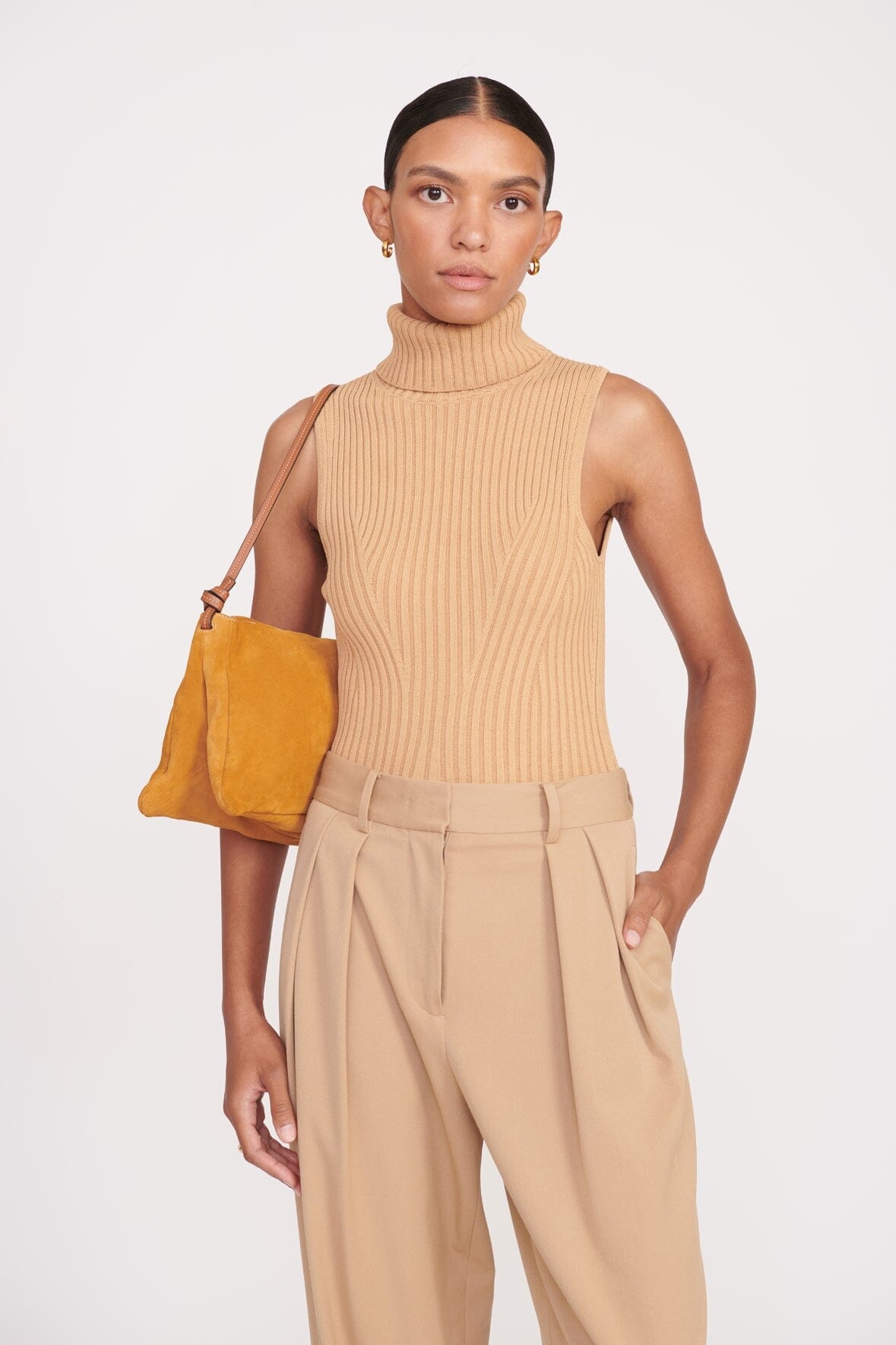 STAUD VIVI SHOULDER BAG TAN - 2