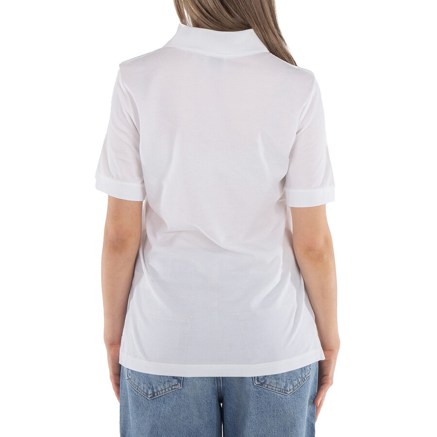 Burberry Embroidered Logo Cotton Polo Shirt - 3