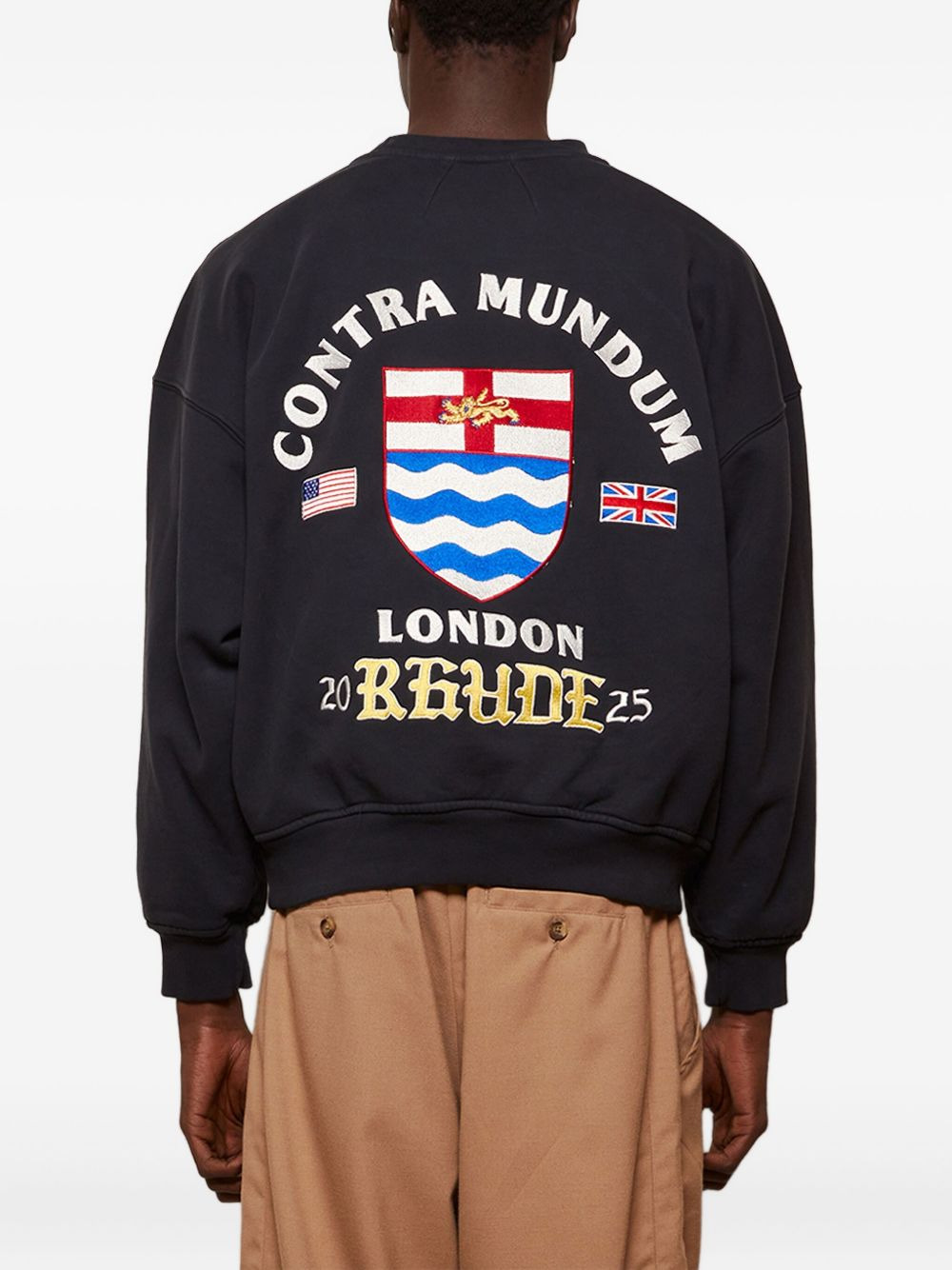 dog-embroidered crew-neck sweatshirt - 5