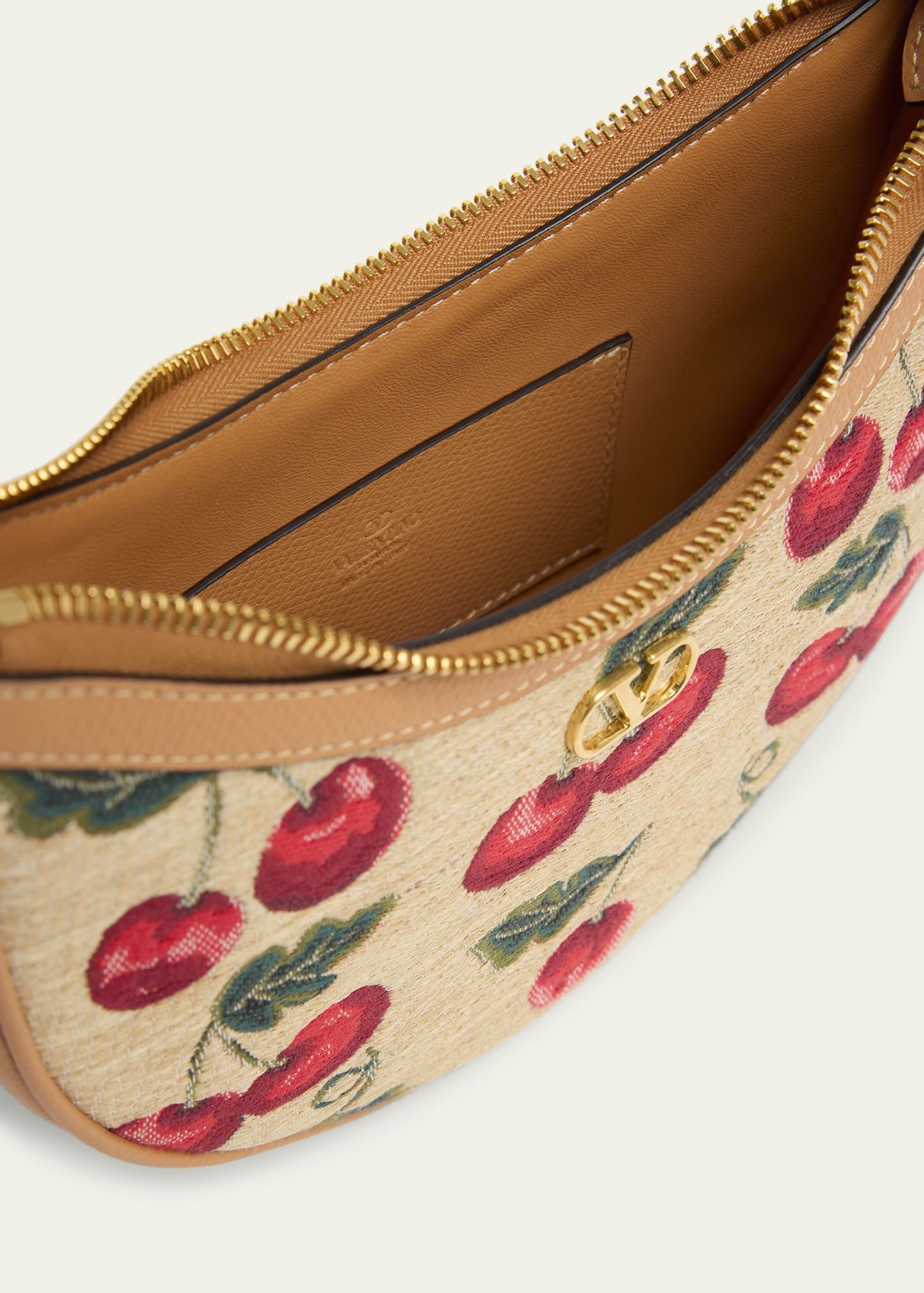 VLOGO Signature Mini Cherries Jacquard Shoulder Bag - 4