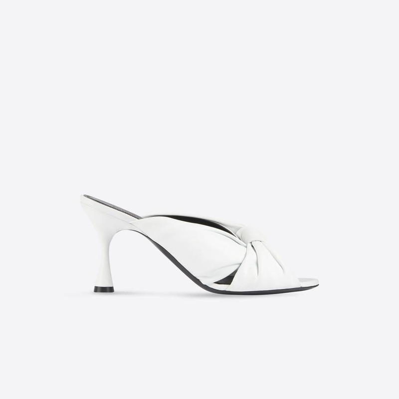 Women's Drapy 80mm Mule in White 1