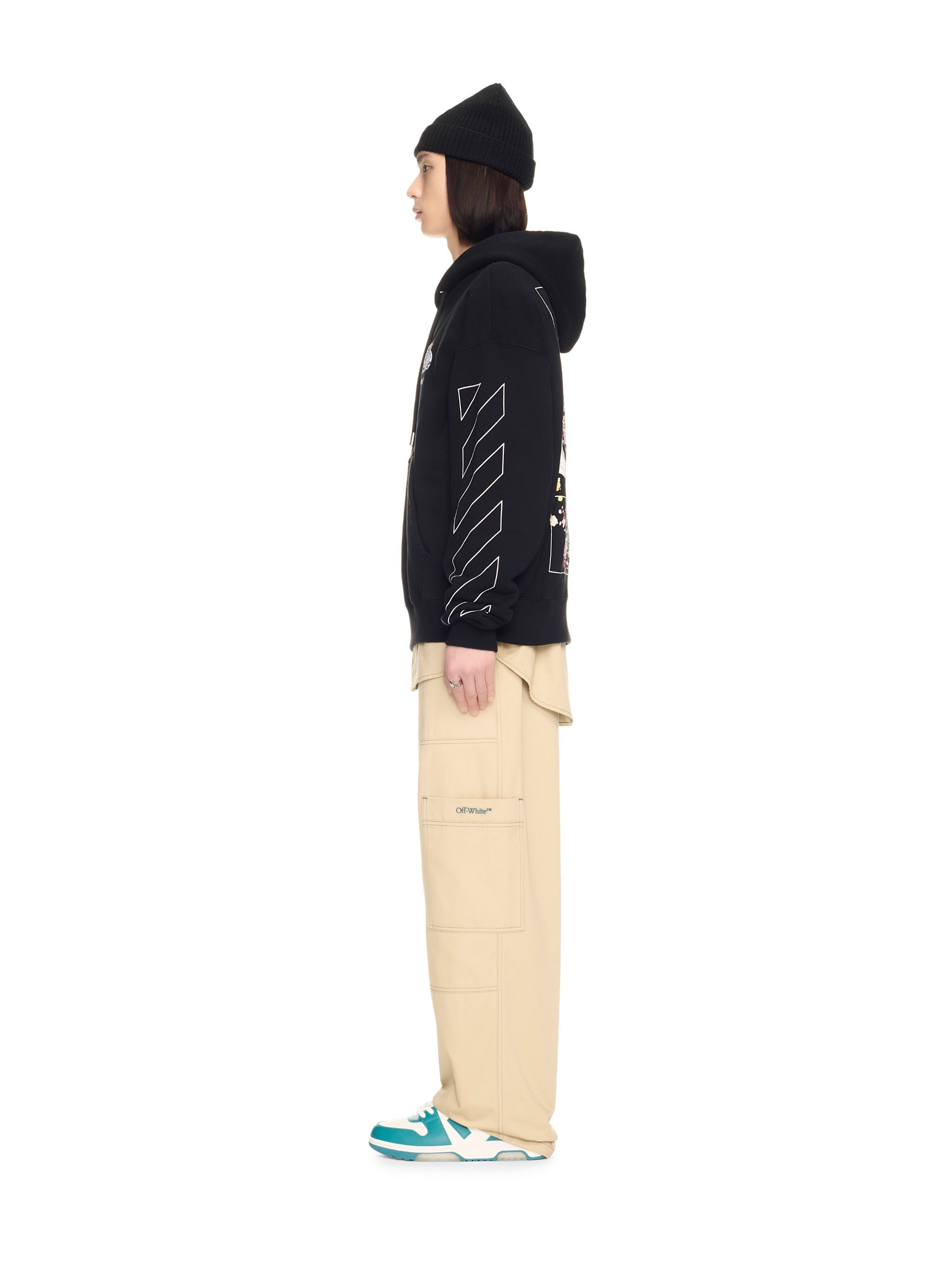Off-White Black Fresco Arrow Hoodie | REVERSIBLE