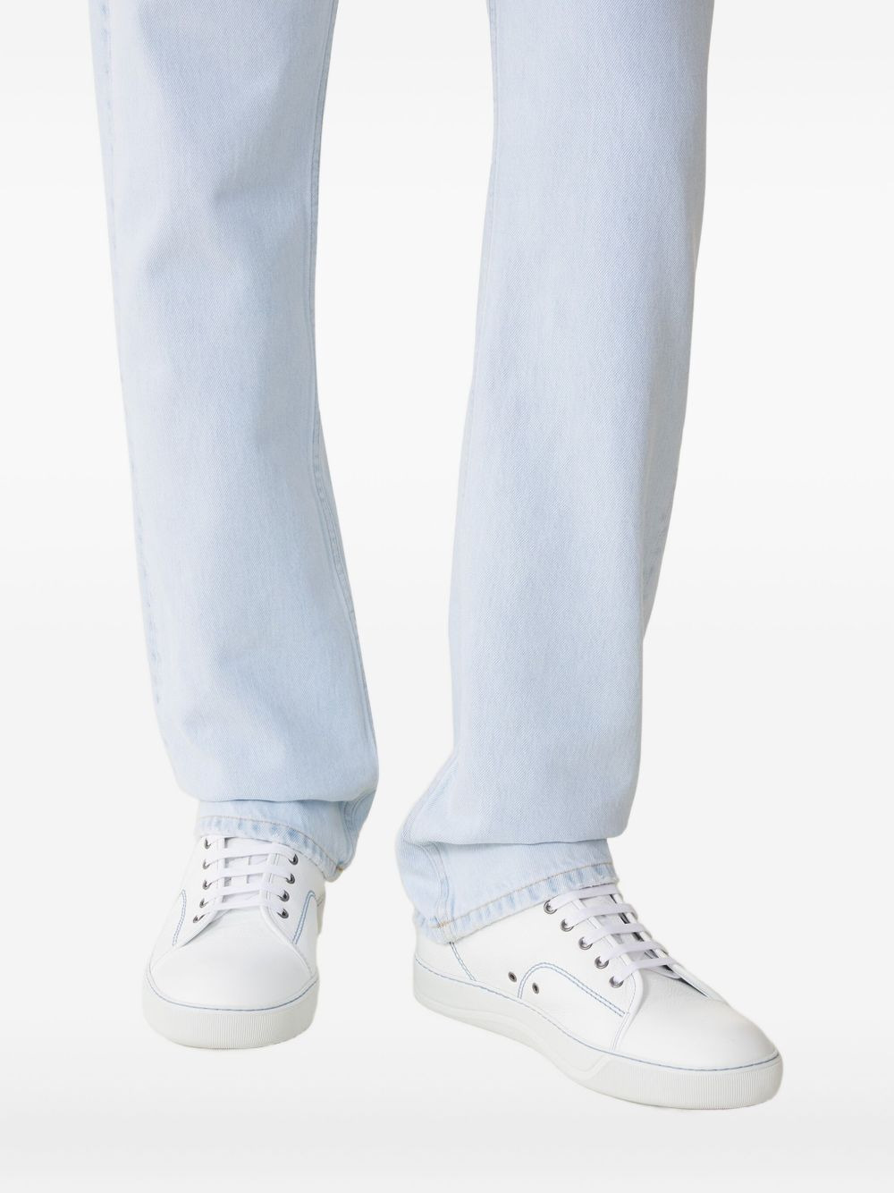 leather lace-up sneakers - 5