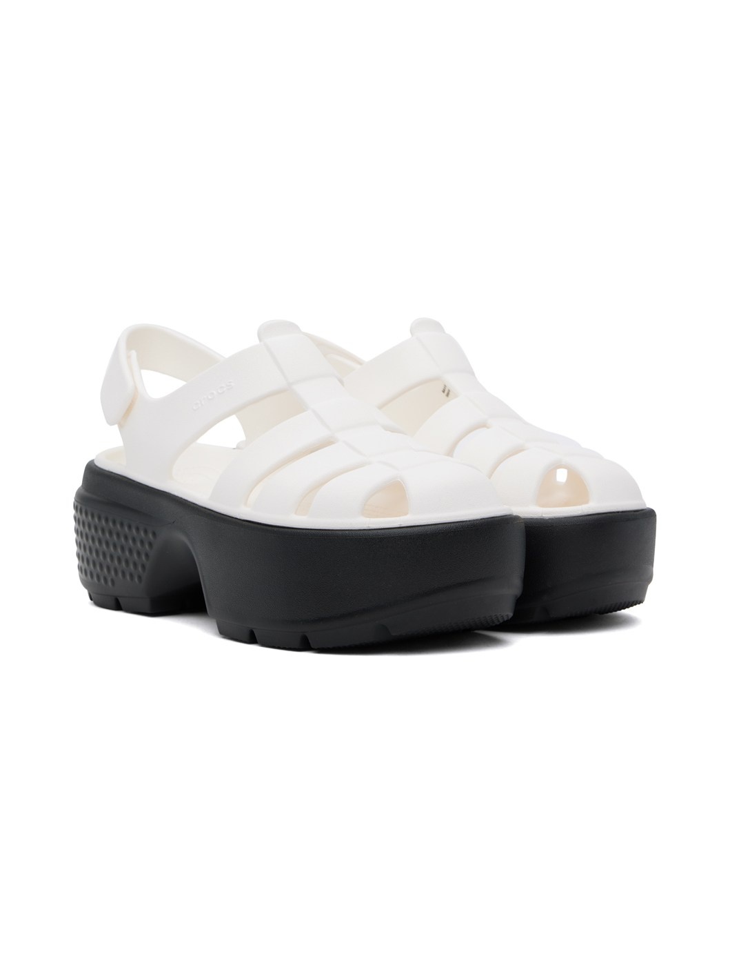 White Stomp Fisherman Sandals - 4