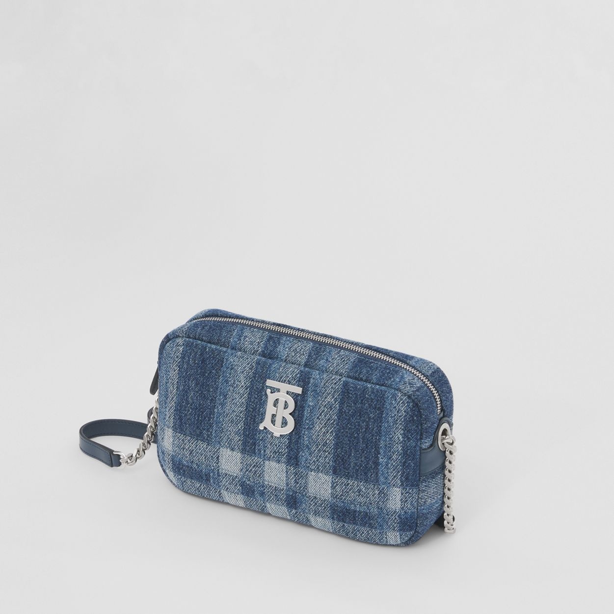 Small Check Denim Lola Camera Bag - 4