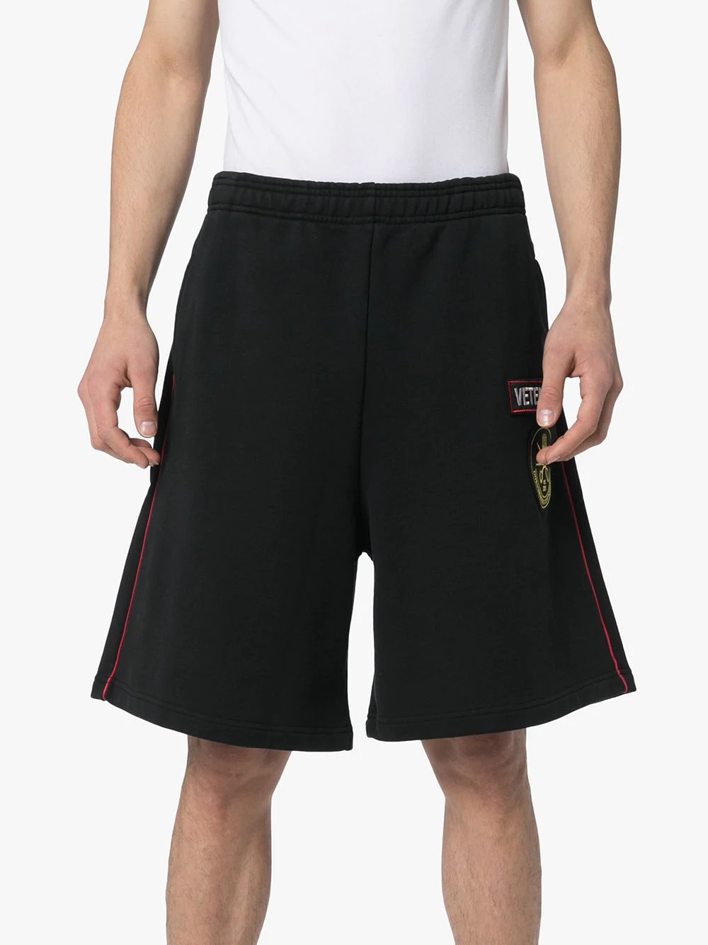 logo-embroidered track shorts - 3