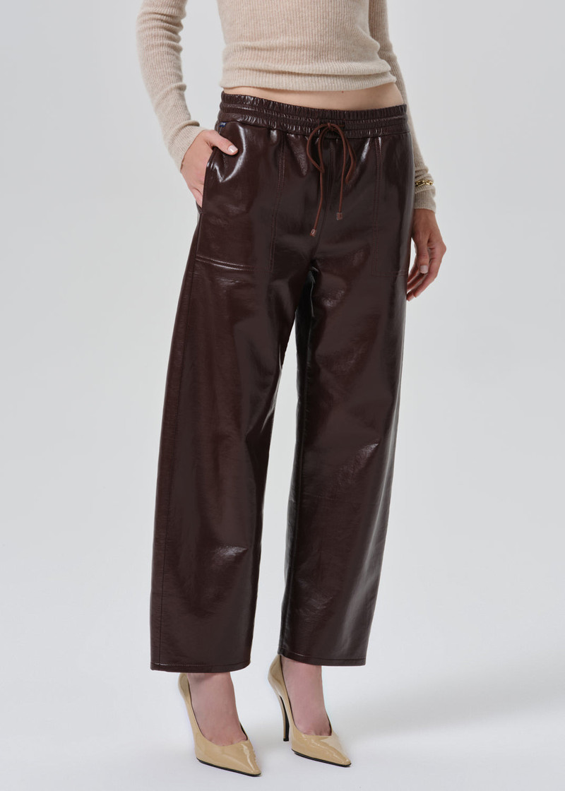 Rework Recycled Leather Pull On In Burgundy - 1