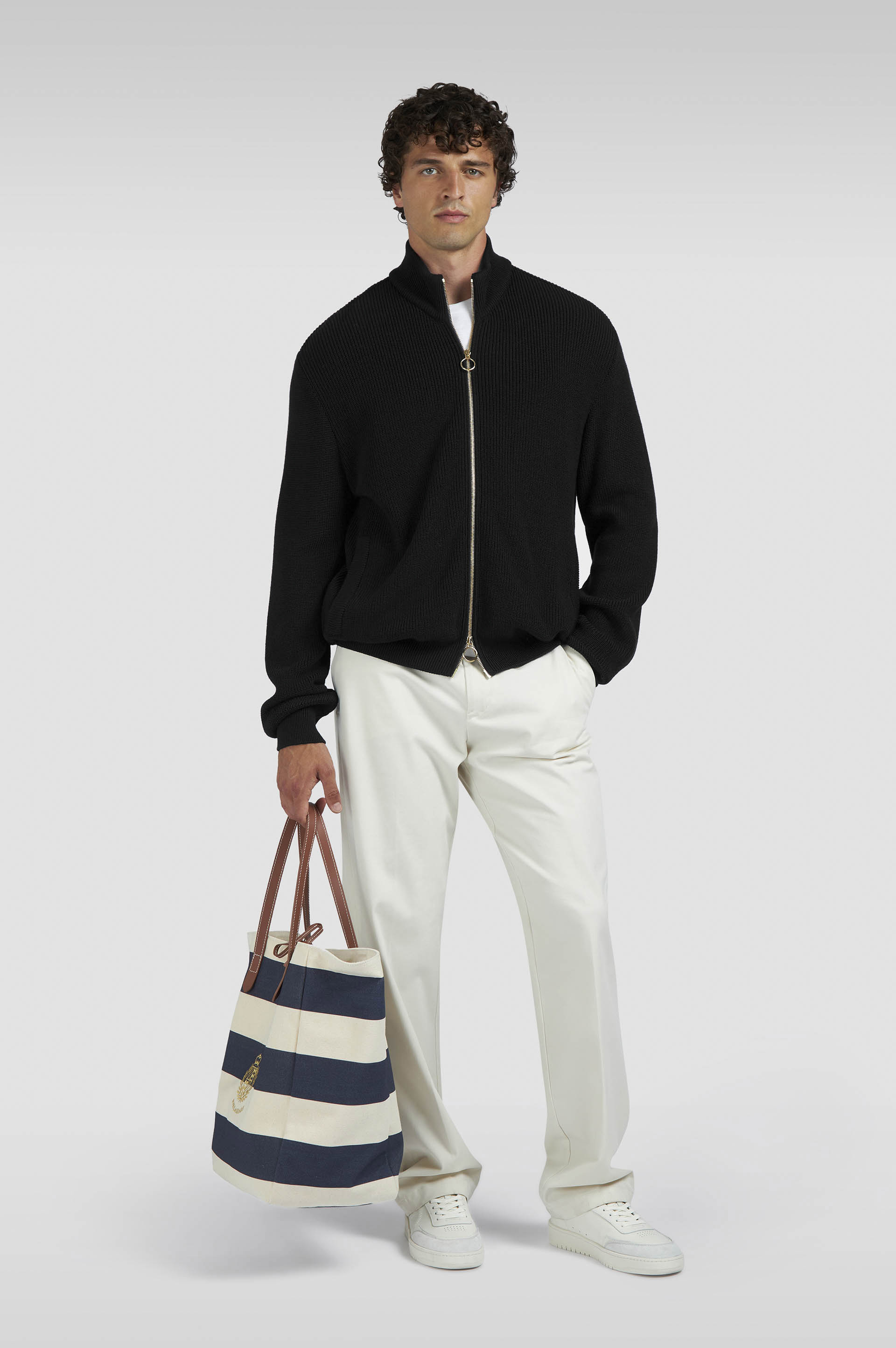 ZIP-UP CARDIGAN IN TECH WOOL - 2