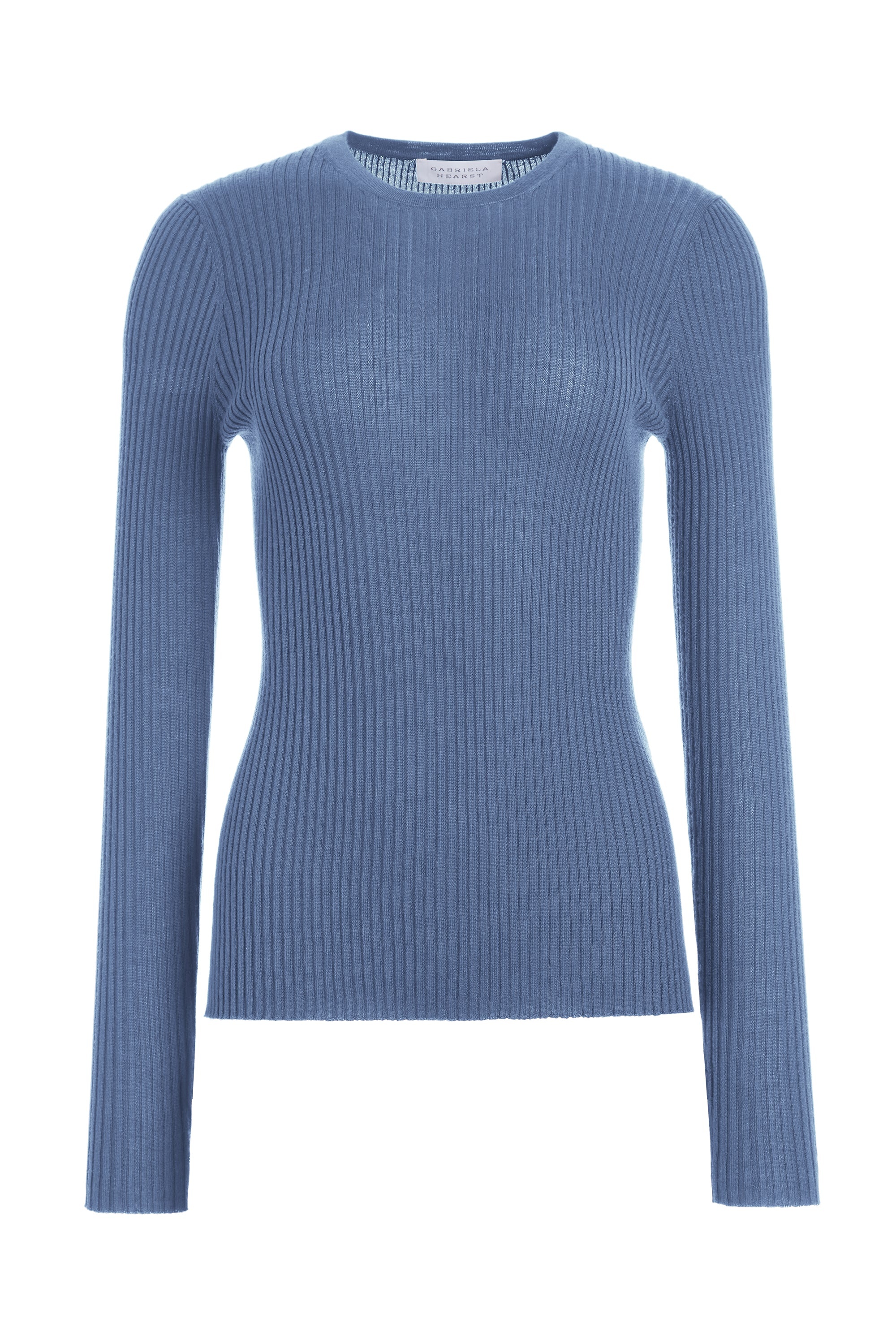 Browning Knit Sweater in Denim Blue Cashmere Silk - 1