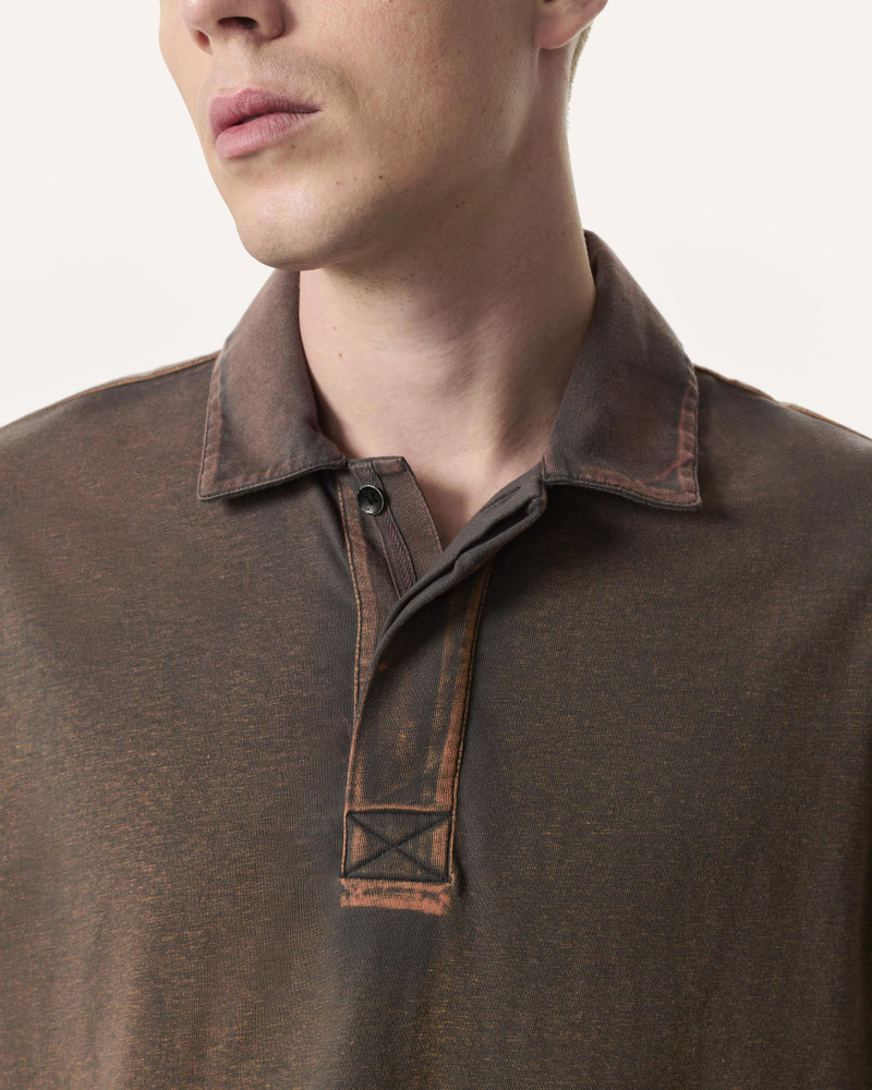 rag & bone Relaxed Fit Washed Cotton Jersey Rugby Shirt outlook