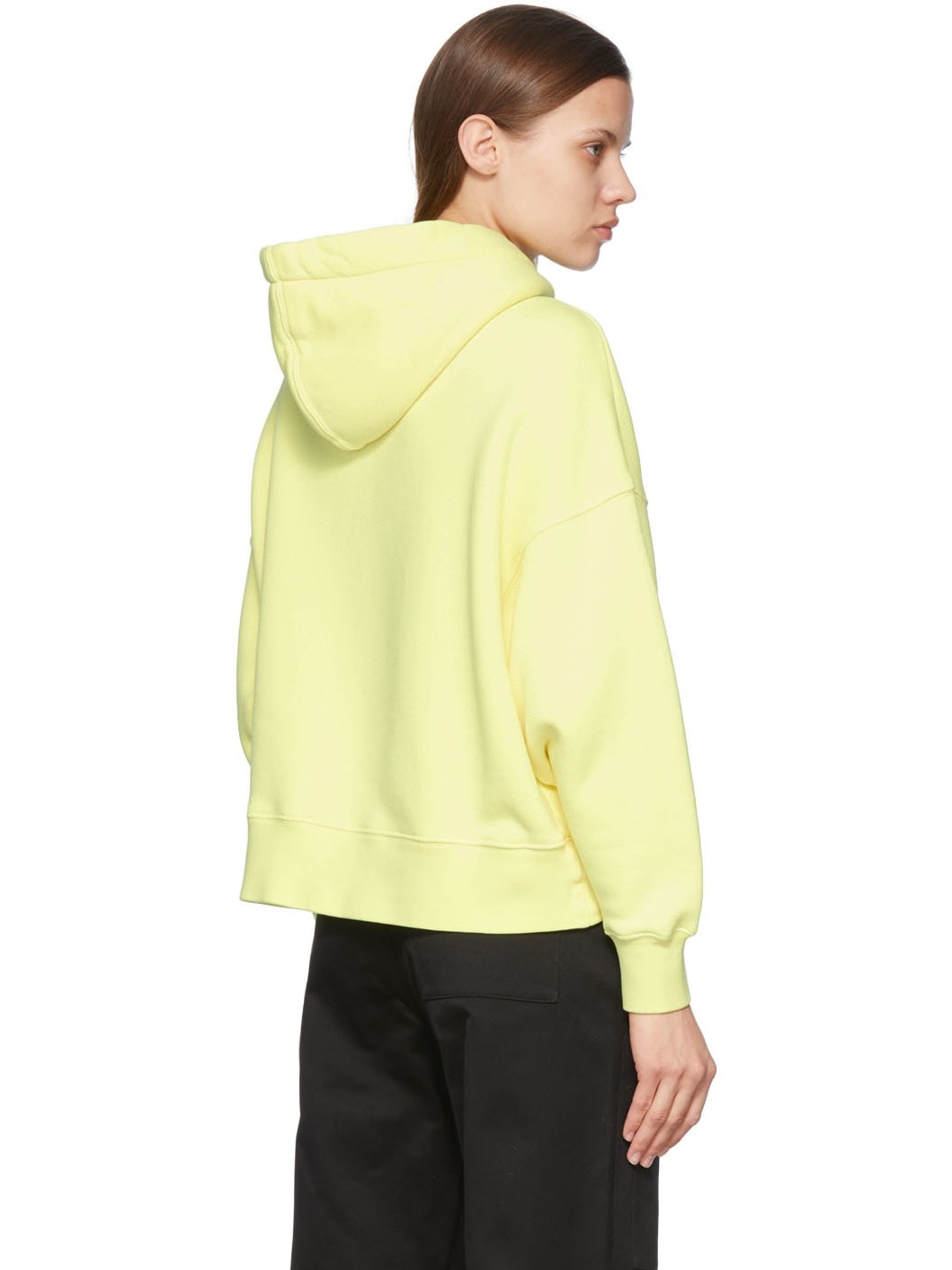 Palm Angels Yellow Cotton Hoodie | ssense | REVERSIBLE