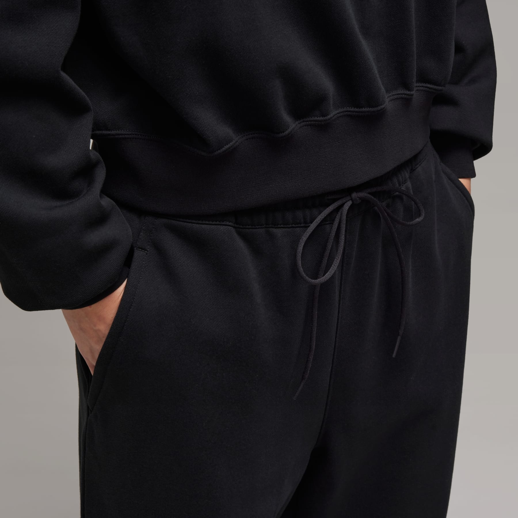 Y-3 French Terry Wide Leg Pants - 7