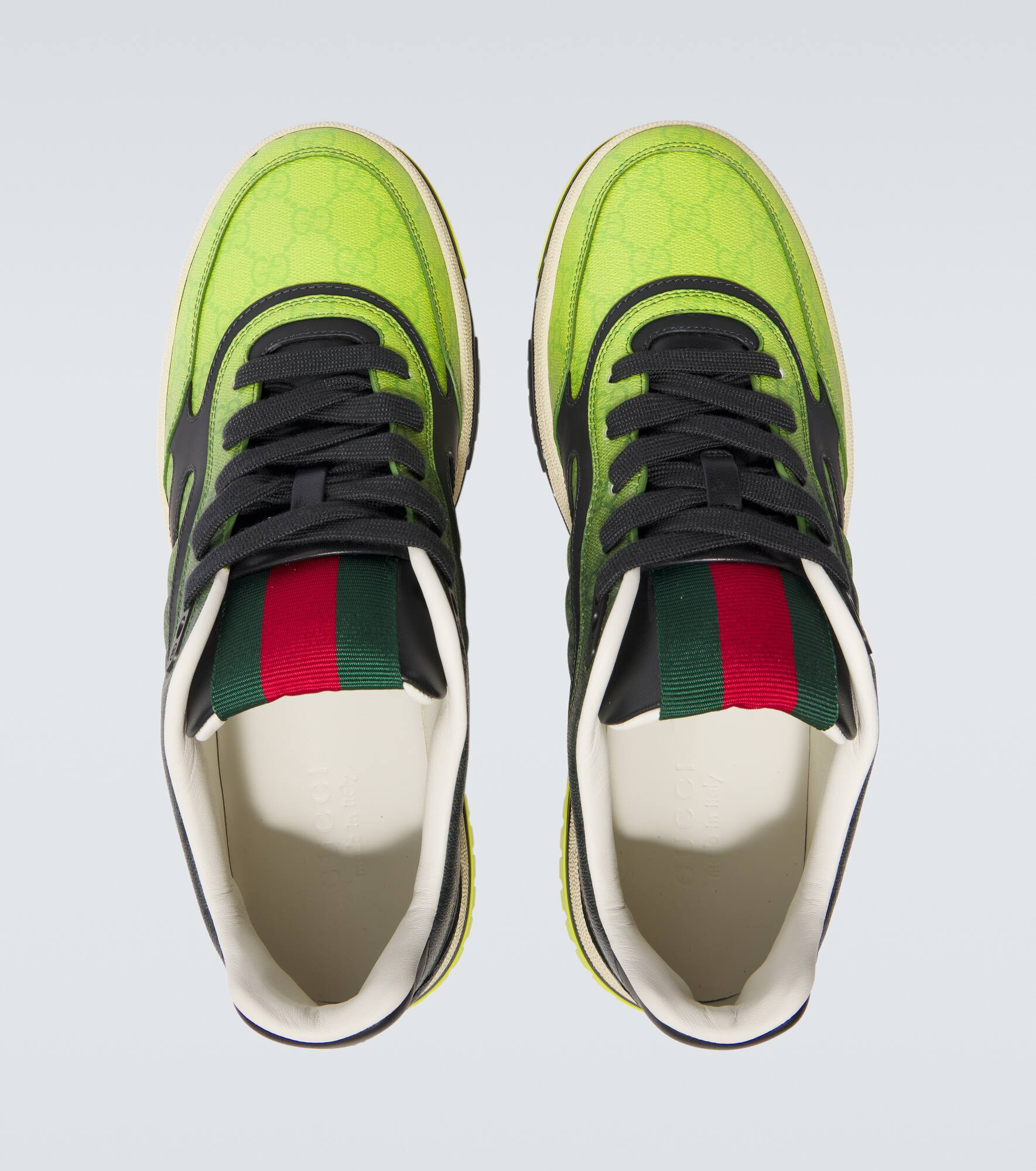 Gucci Re-Web leather-trimmed sneakers - 4