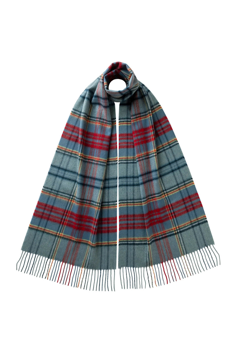 Anderson Tartan Wide Cashmere Scarf 1