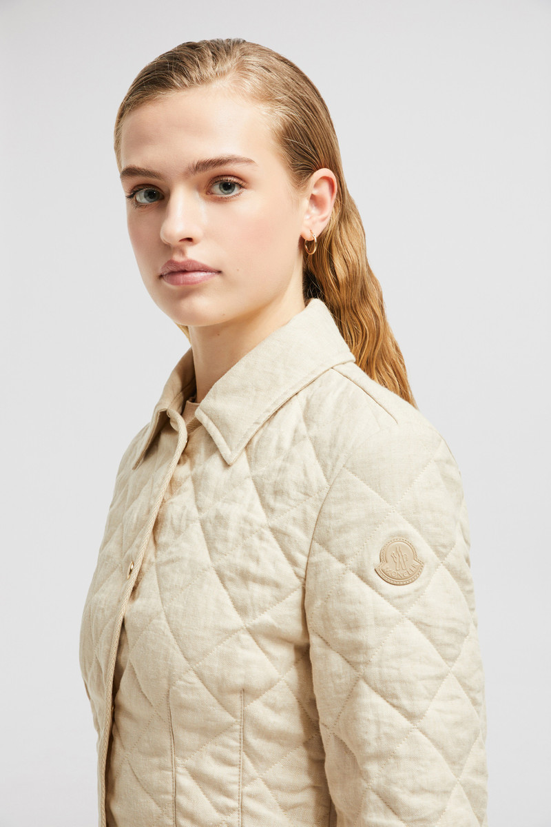 Uzes Diamond-Quilted Padded Linen Jacket 4