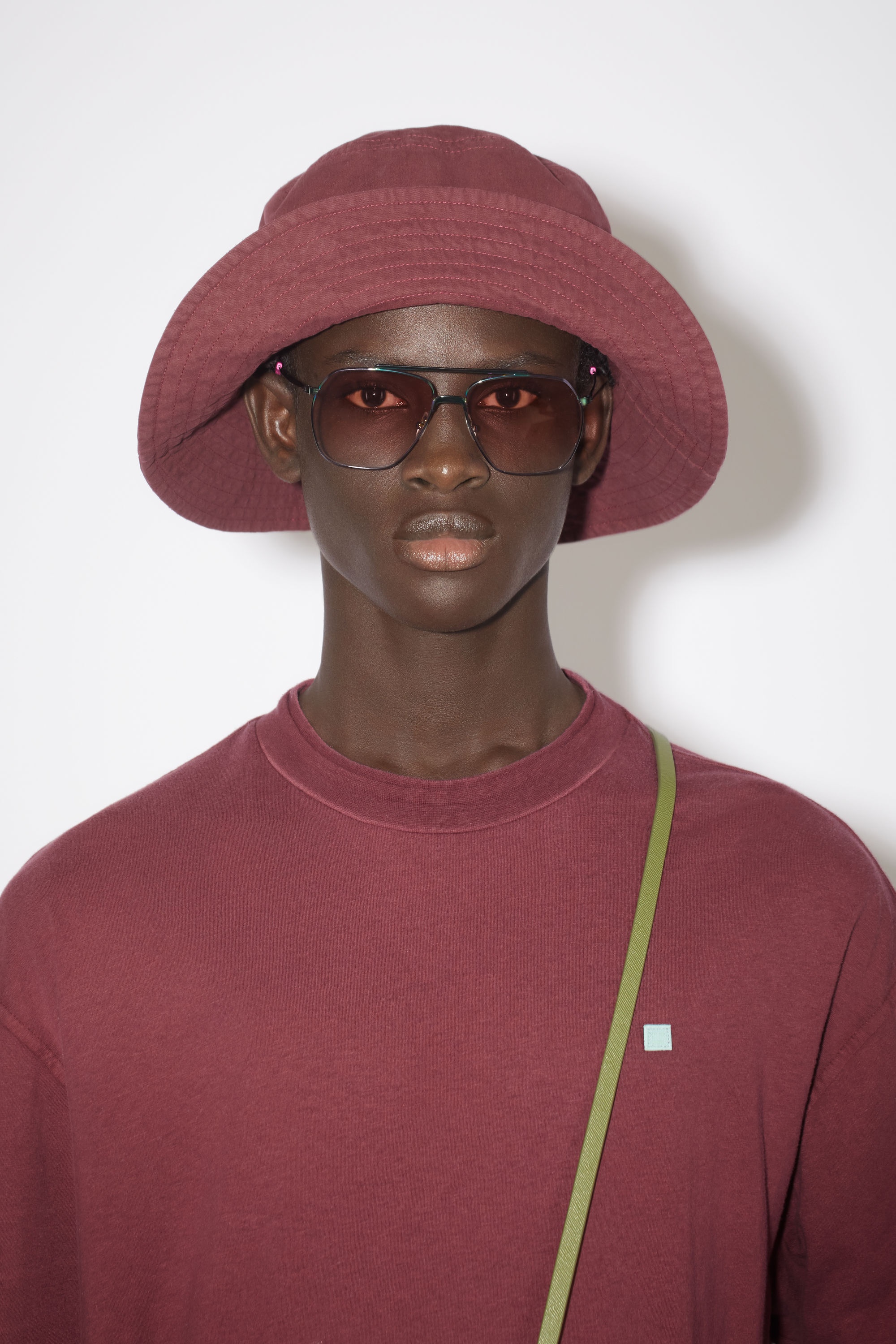 Layered t-shirt - Wine red - 4