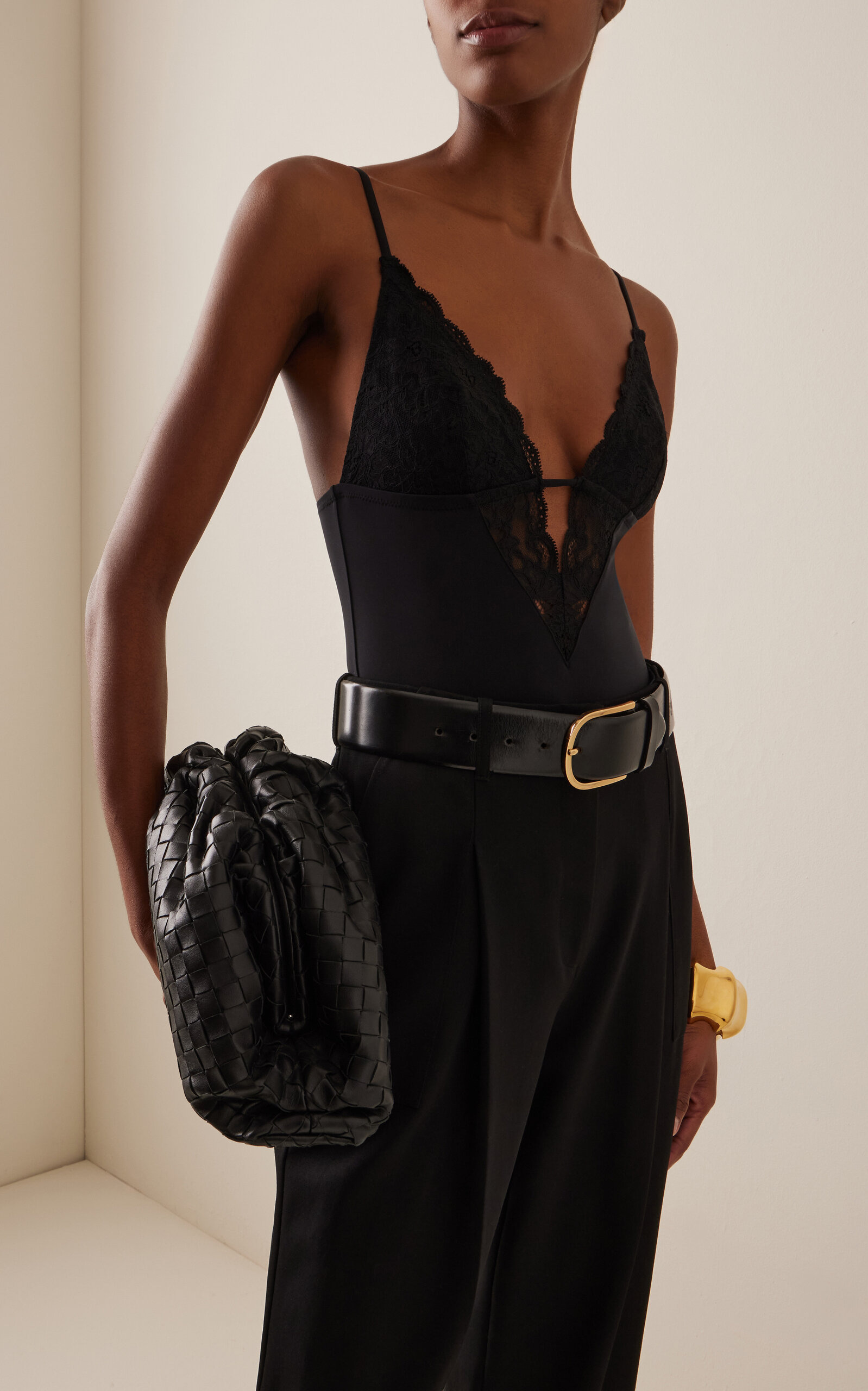 Charlotte Lace and Recycled Jersey 3-Way Bodysuit black - 2