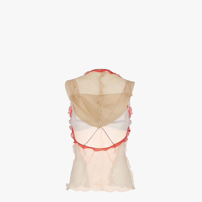 FENDI Light pink chiffon top outlook