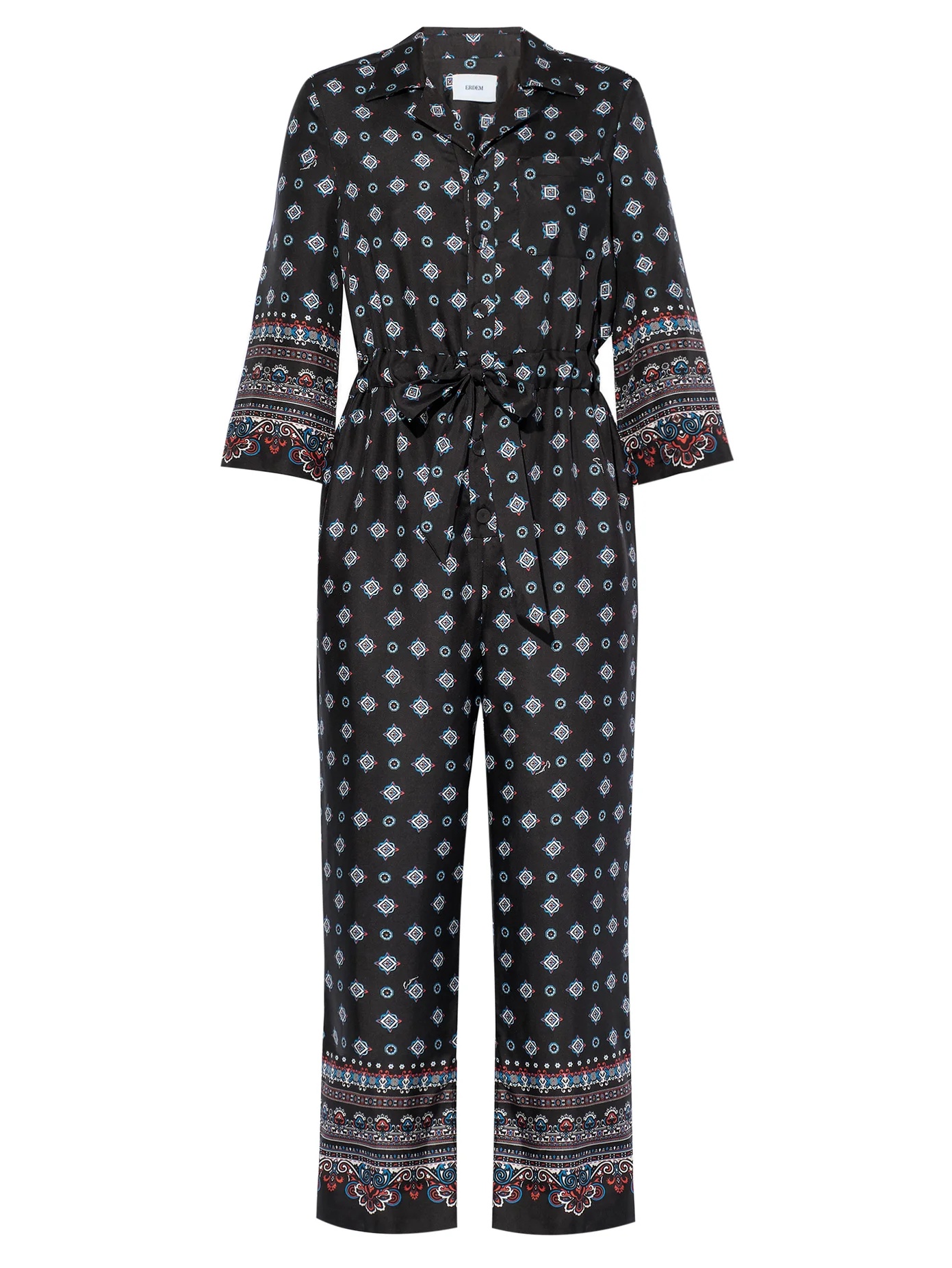 Truman mosaic-print twill jumpsuit - 1