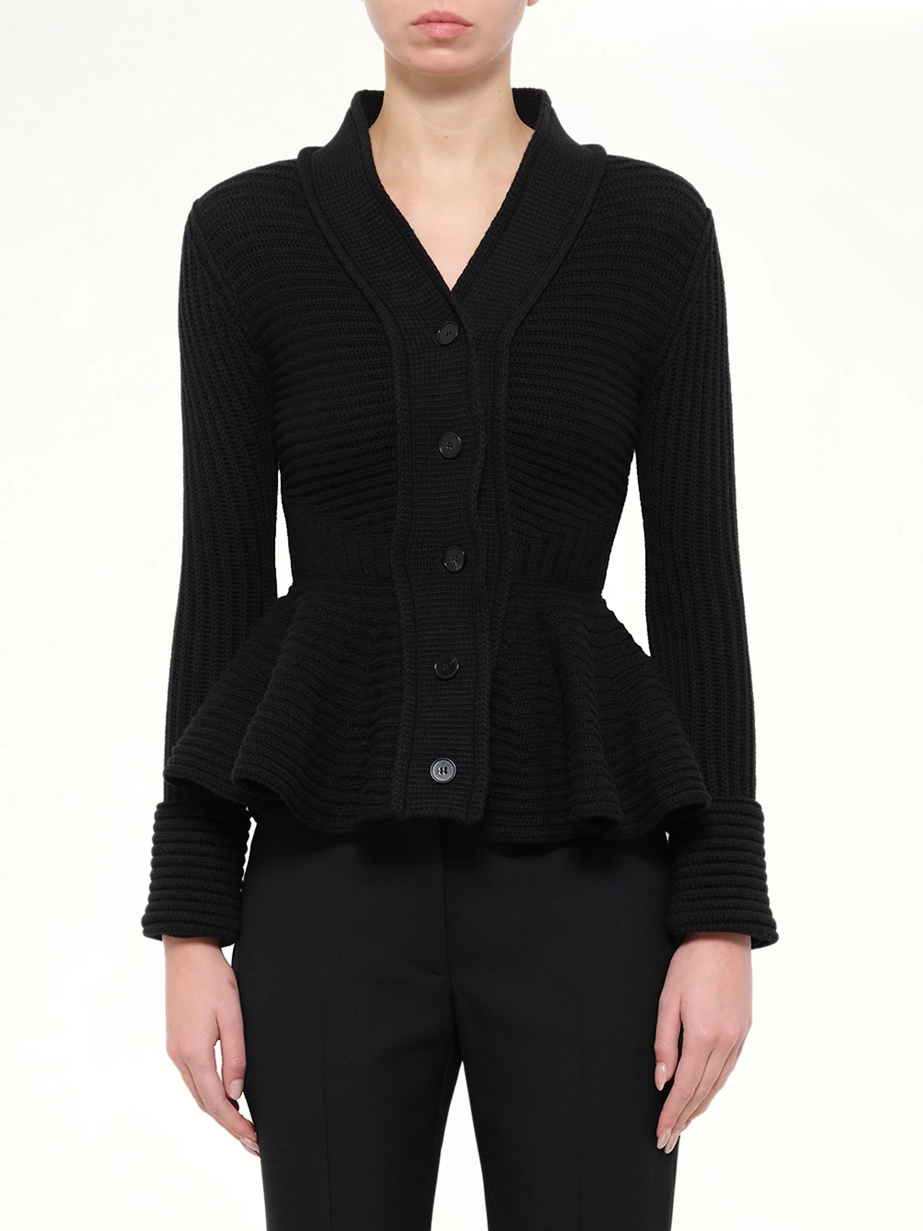 Alexander McQueen - Chunky Cardigan in Black - 1
