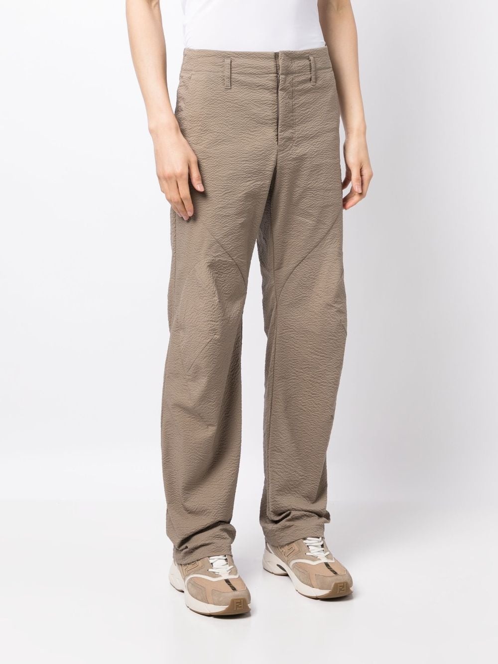 TEXTURED STRAIGHT-LEG TROUSERS - 5
