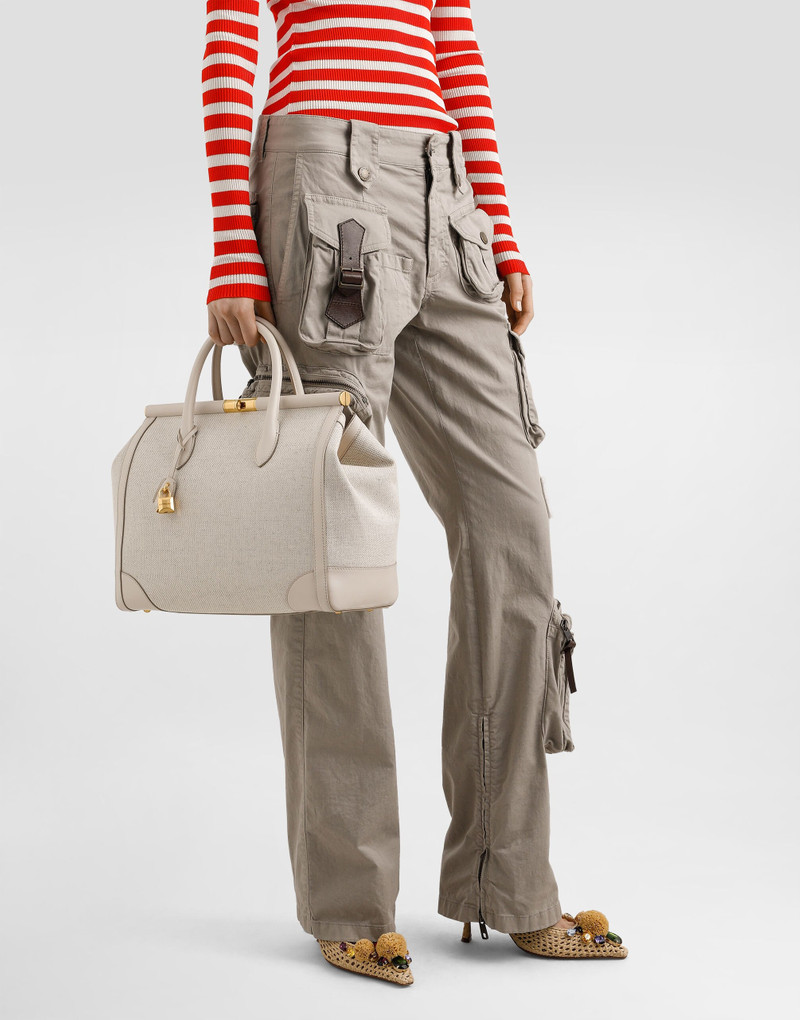 Dolce & Gabbana Marlene fabric and calfskin handbag outlook