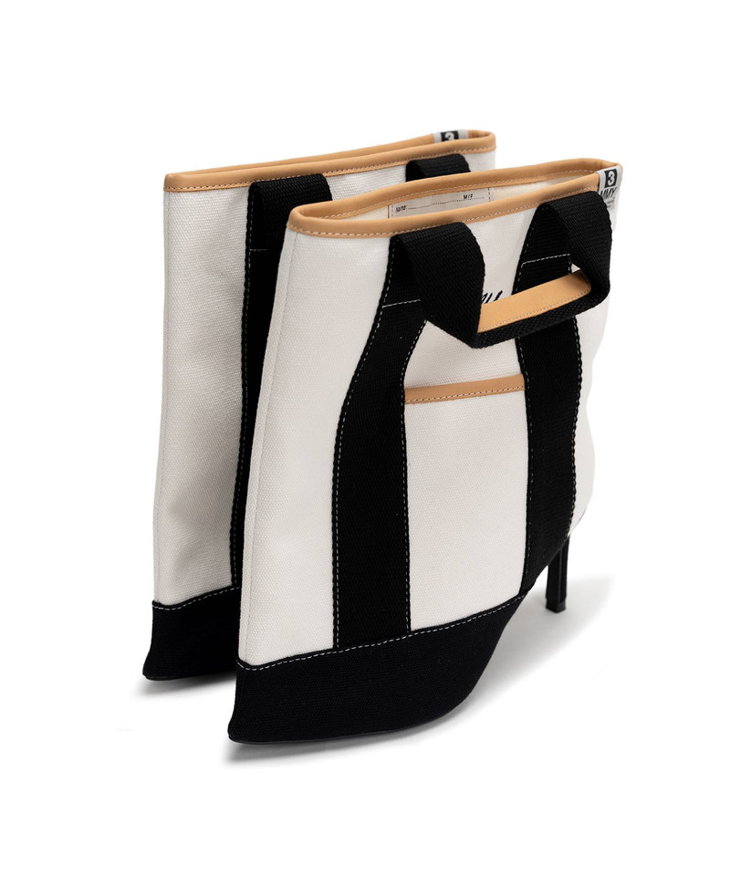 Tote Bag Detail Pin Heel Boots 9