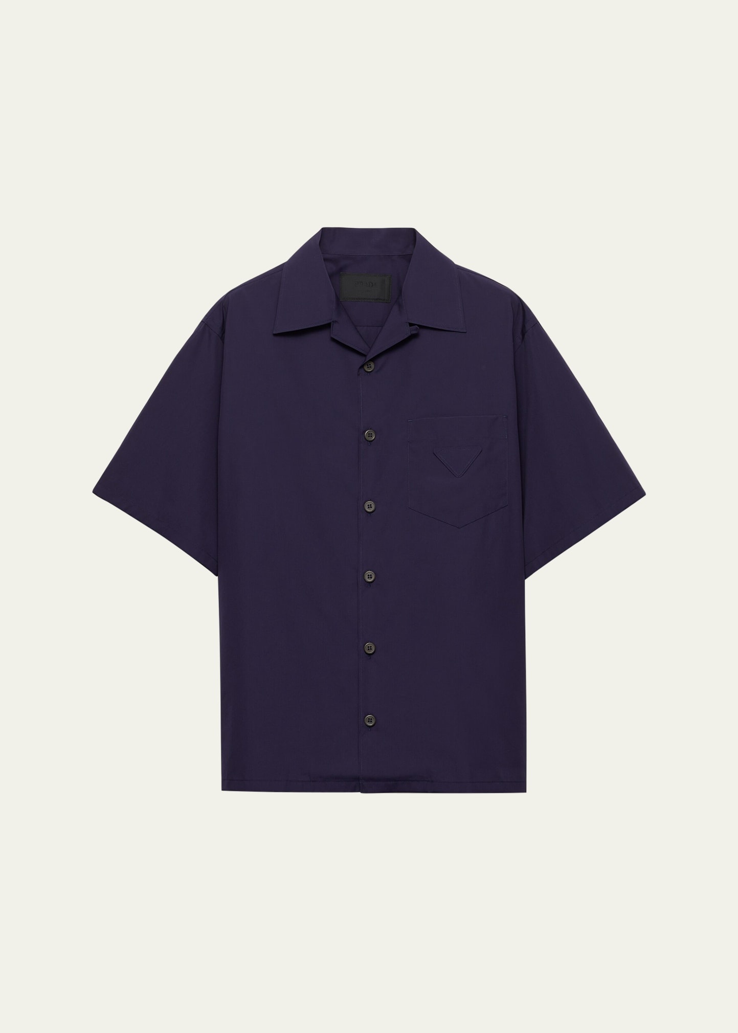 Men's Solid Bowling Shirt - 1