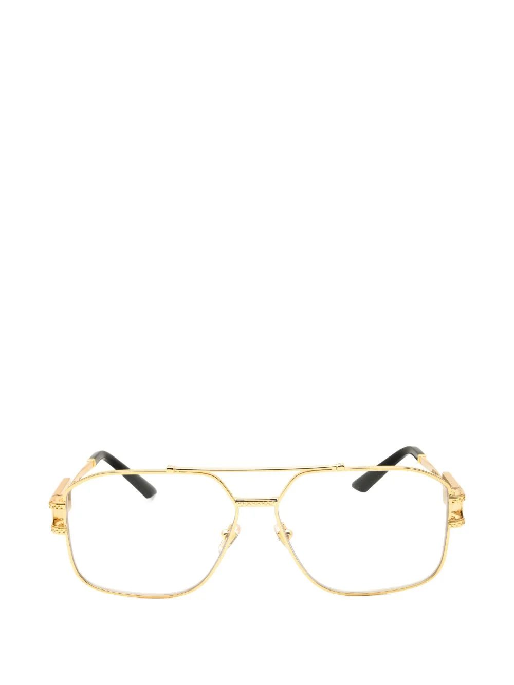 geometric-frame glasses - 1