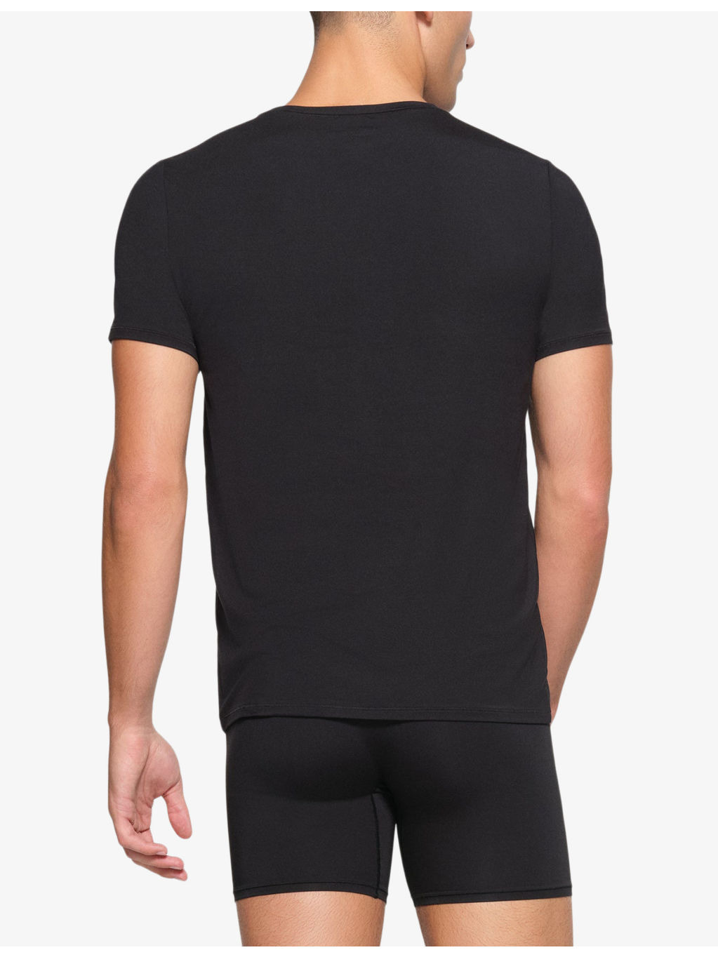 Crewneck slim-fit pack of three stretch-jersey T-shirts - 4