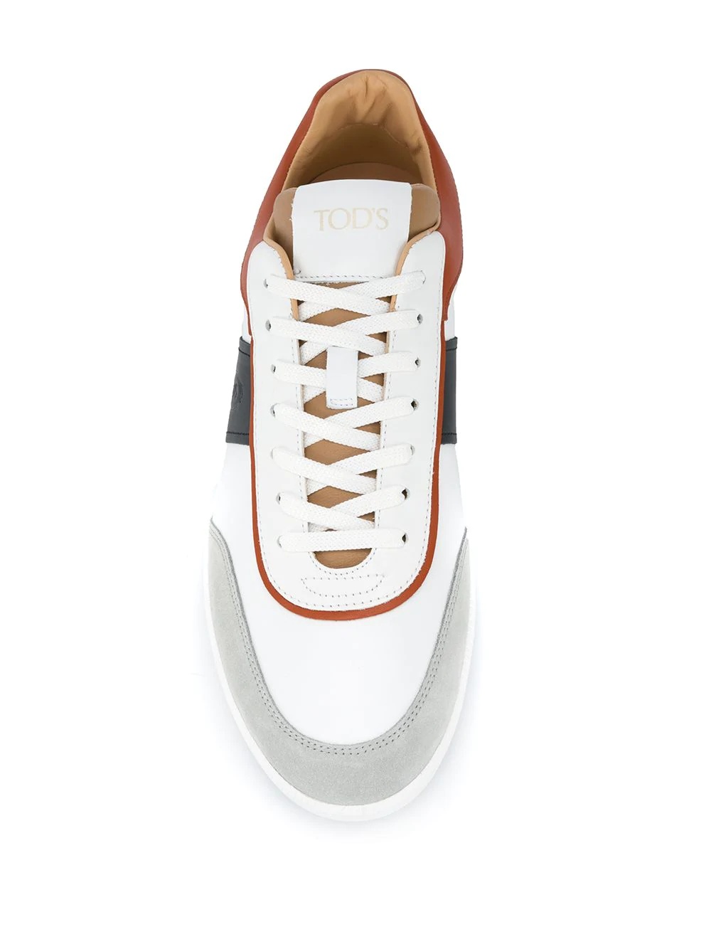 panelled low-top sneakers - 4